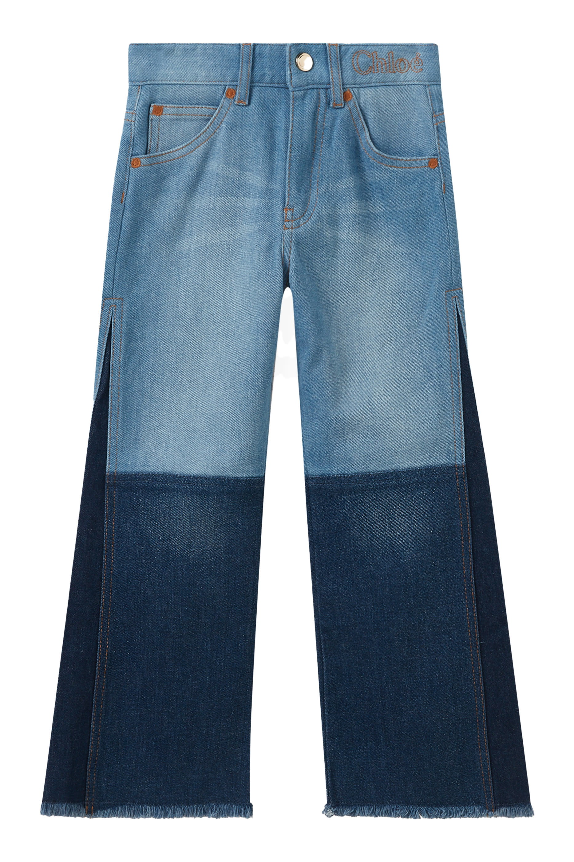Kids Patchwork Wide-Leg Jeans