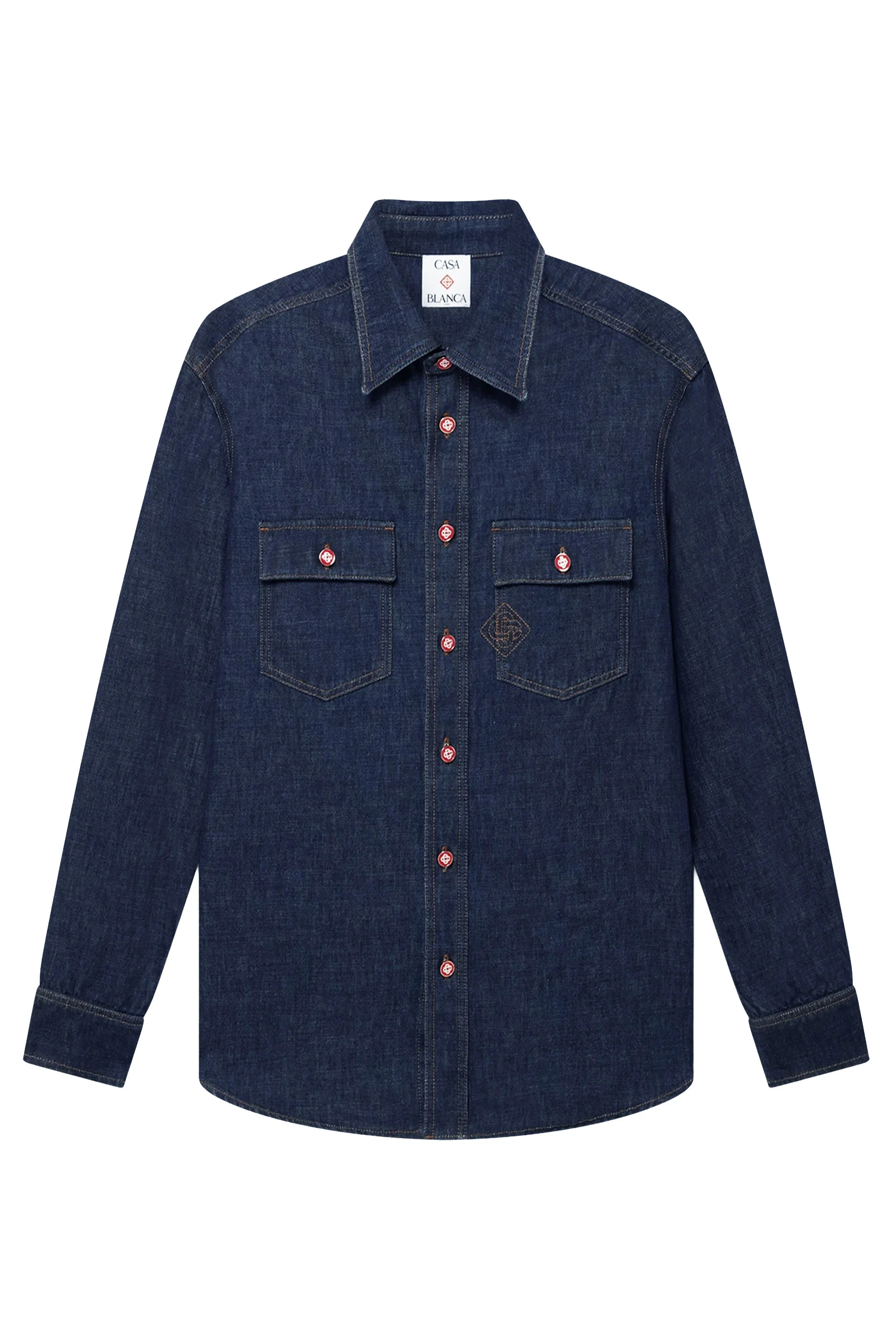 Logo Embroidery Denim Shirt
