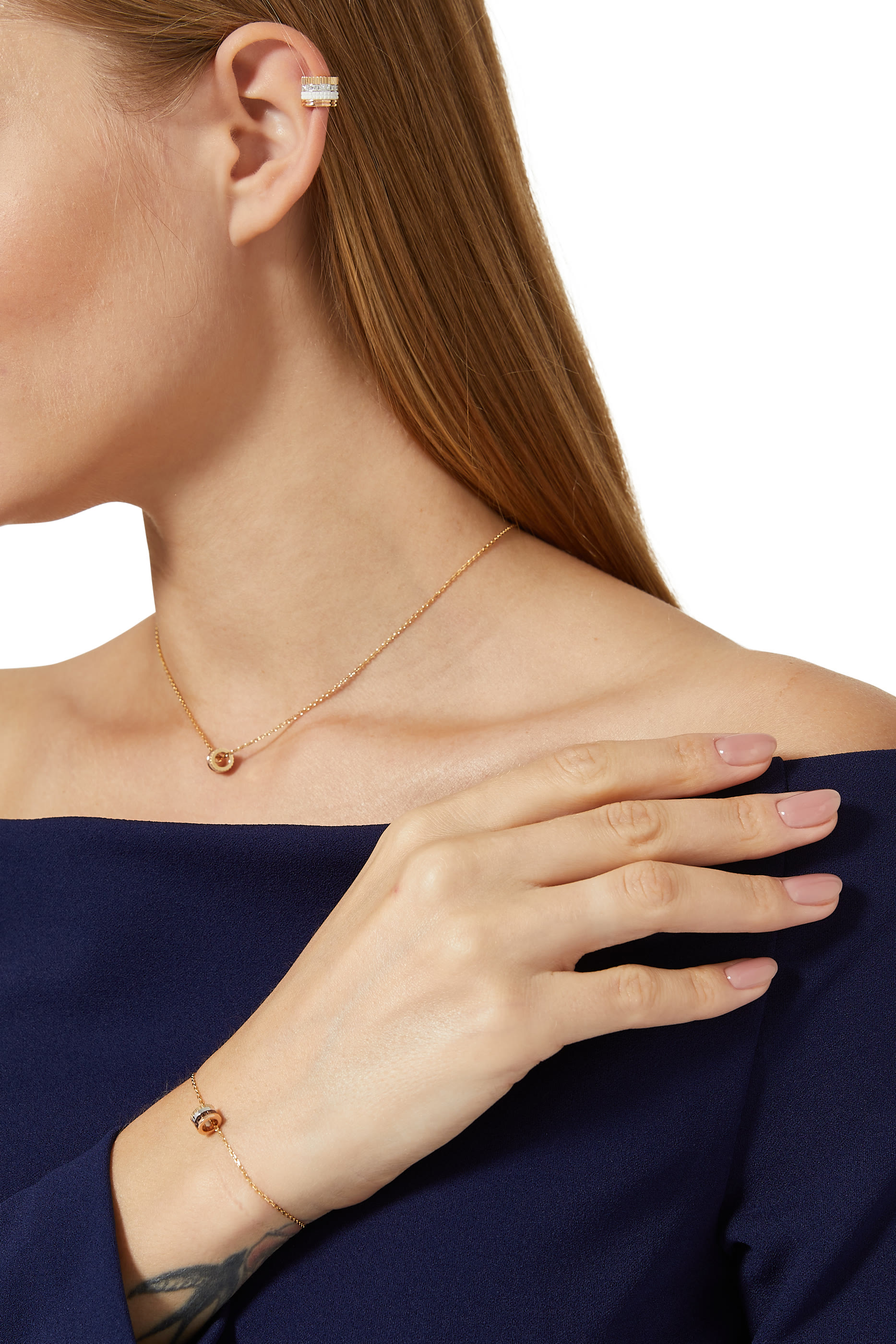 Quatre Classique Chain Bracelet, set with a diamond