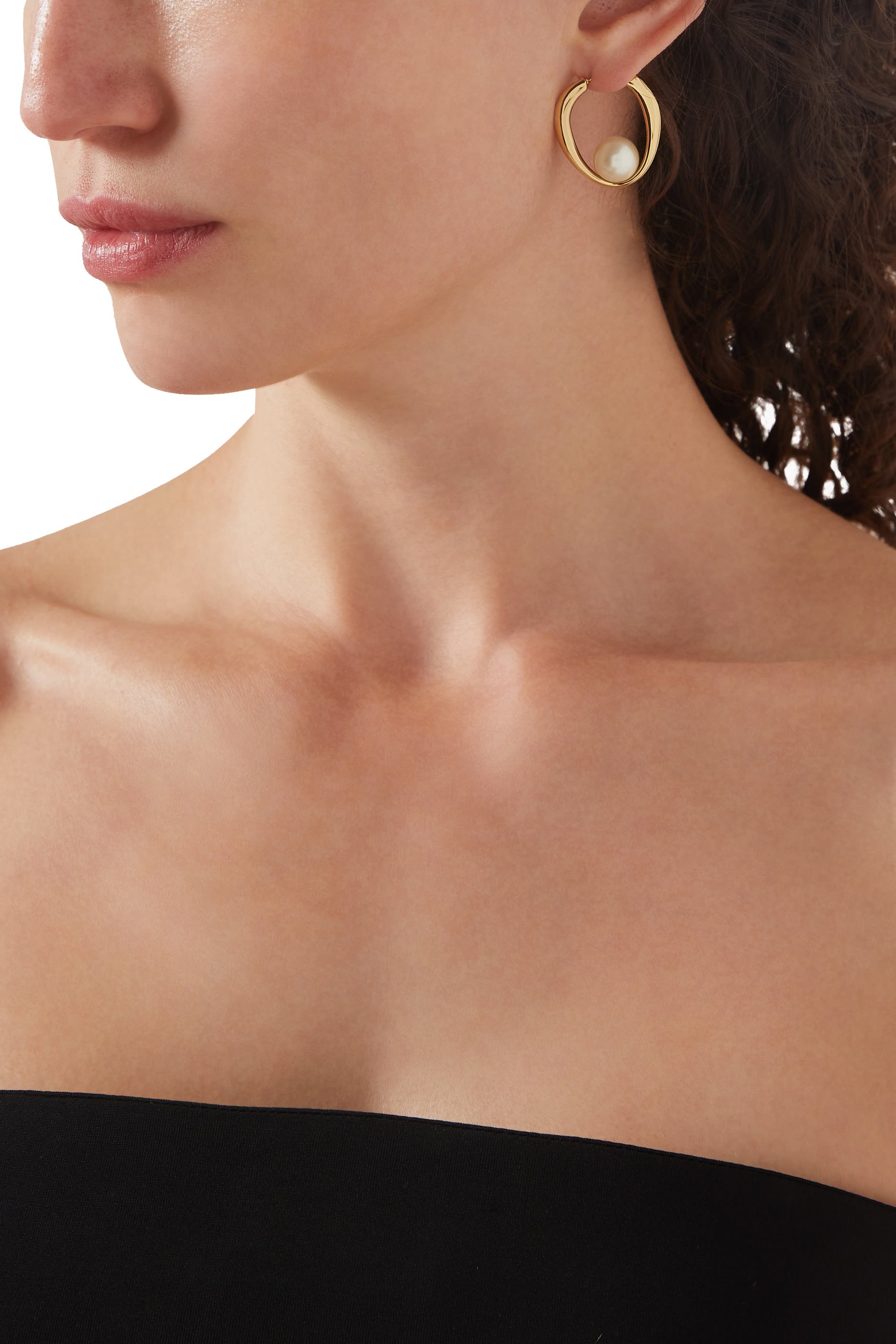 Harmony Hoops Earrings, Titanium & Glass