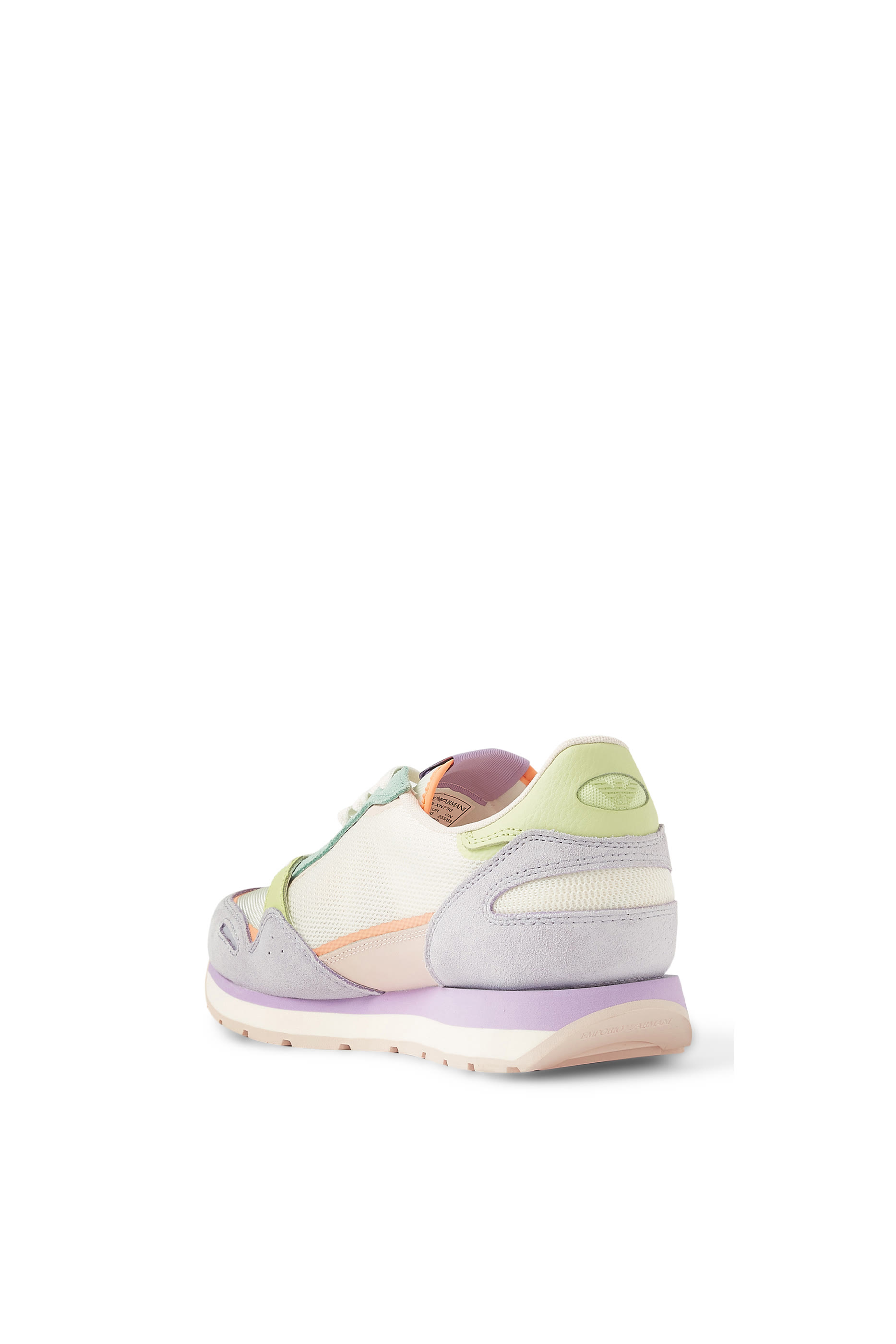 Mesh Suede Eagle Patch Sneakers