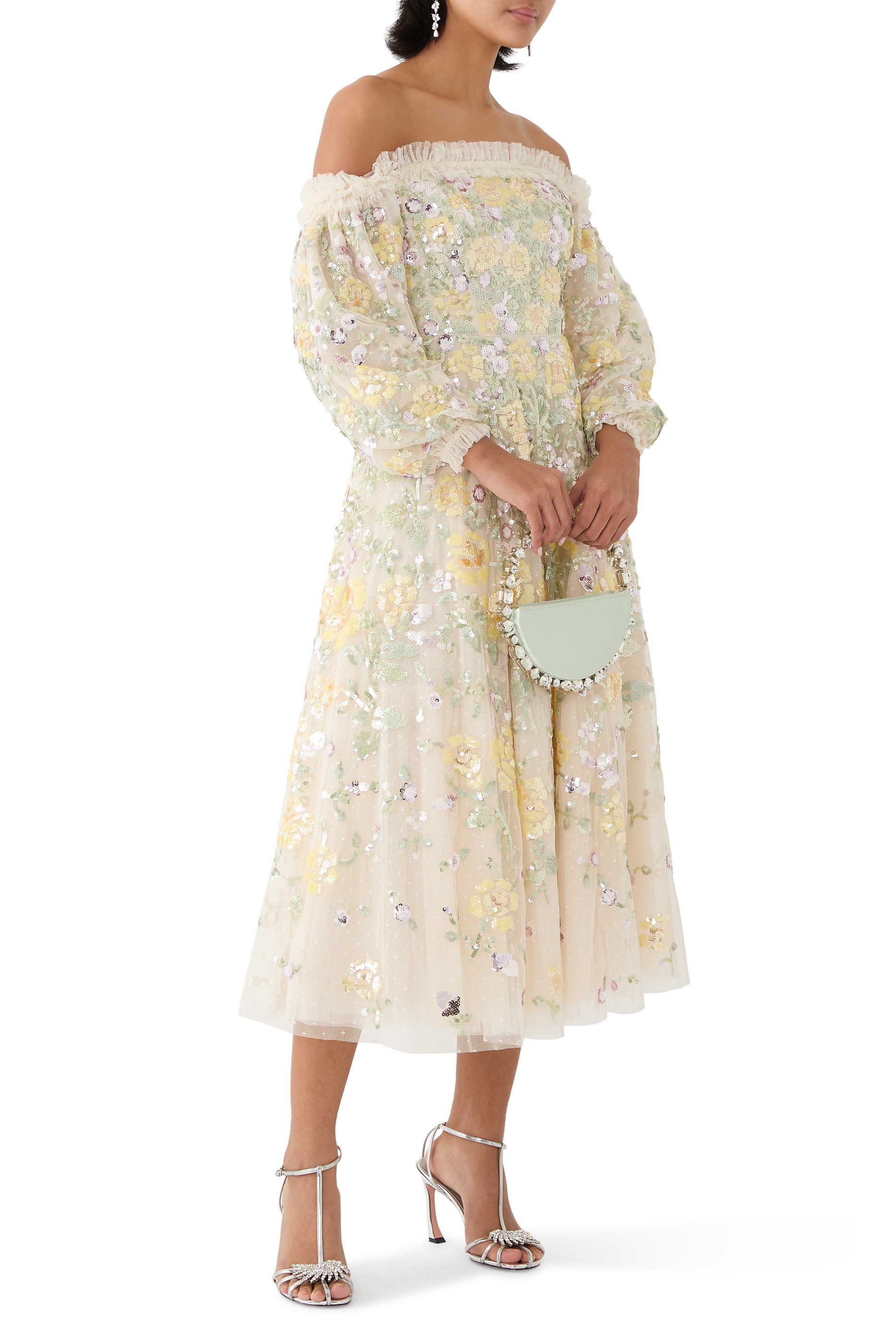 Elina Rose Off-Shoulder Ballerina Dress