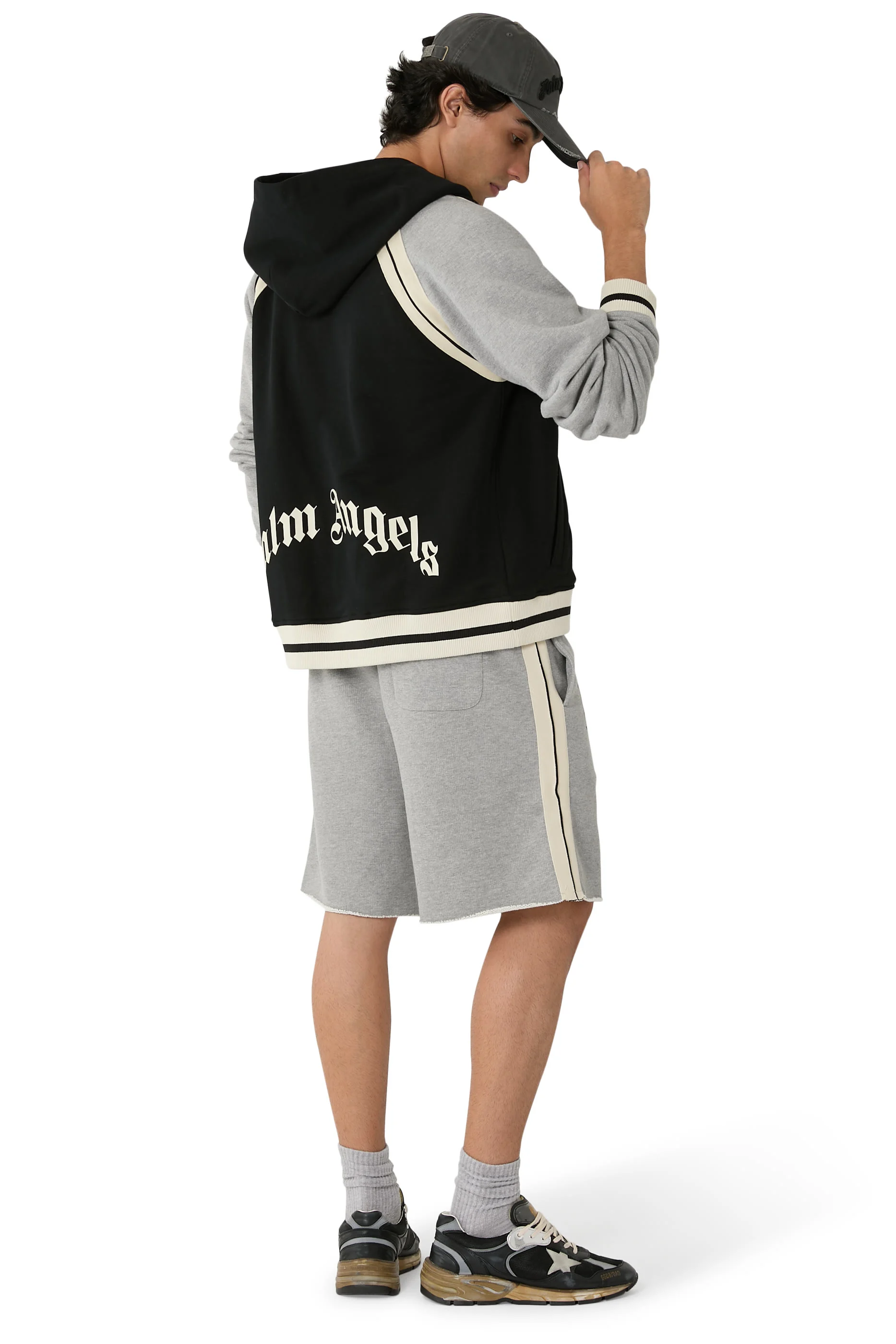 Curved Logo Track Varsity Jacket