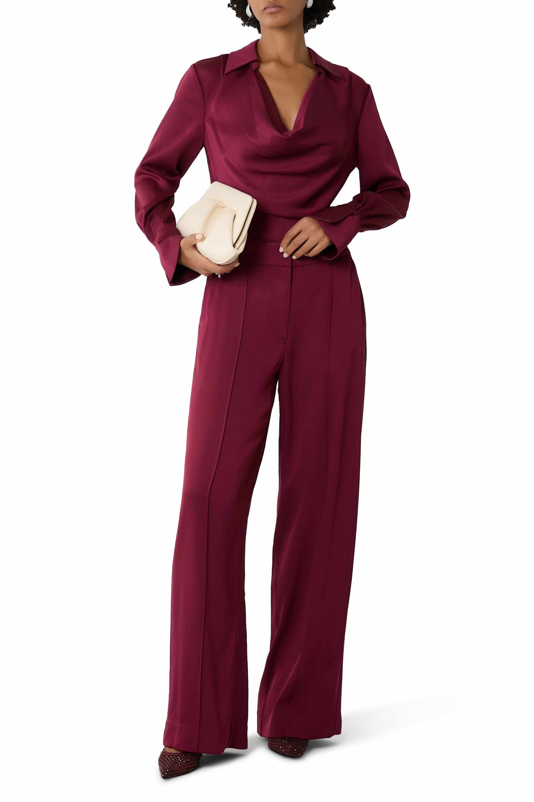 Kyra Satin Wide Leg Pants