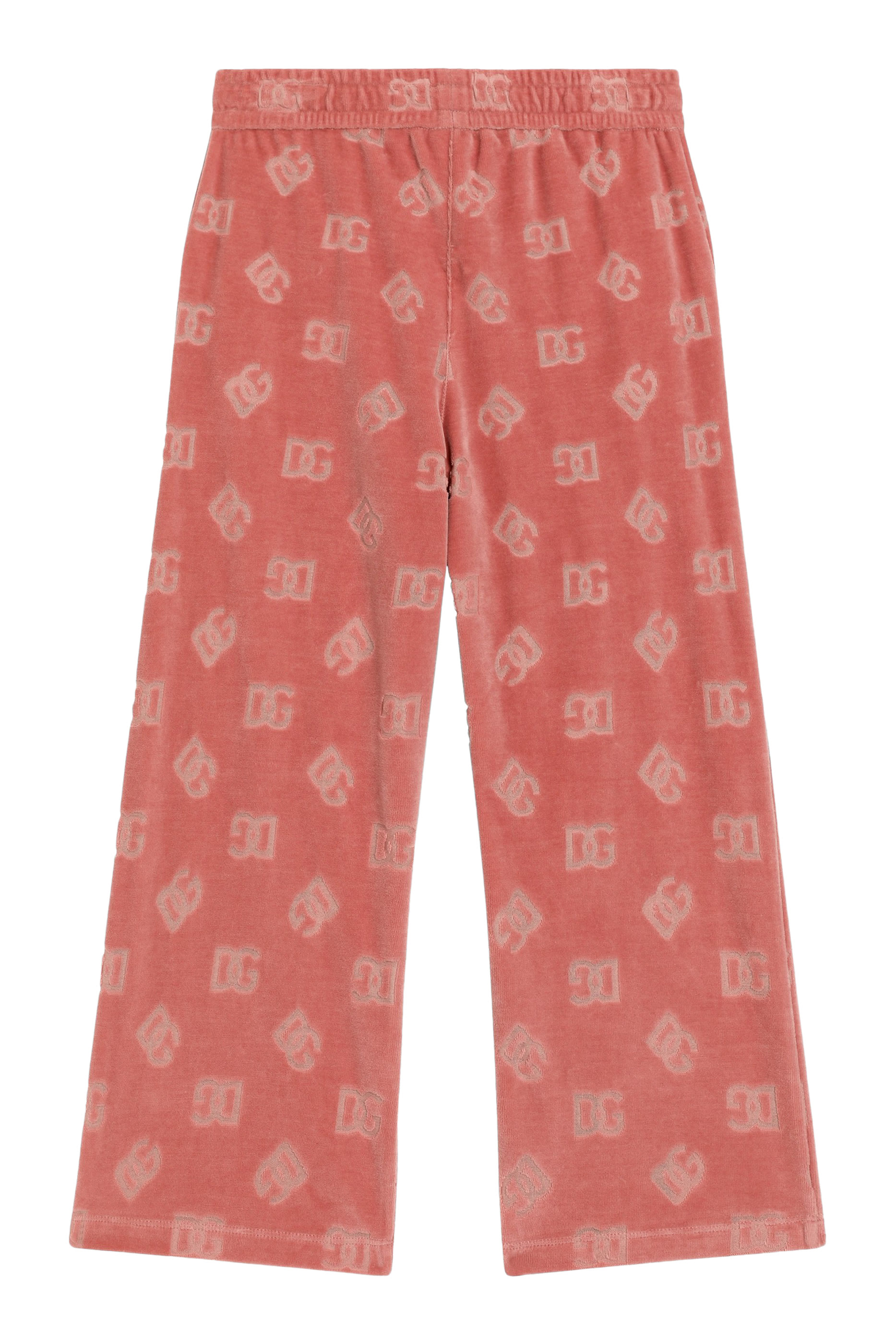 Kids Chenille Jogging Pants with Jacquard DG Logo