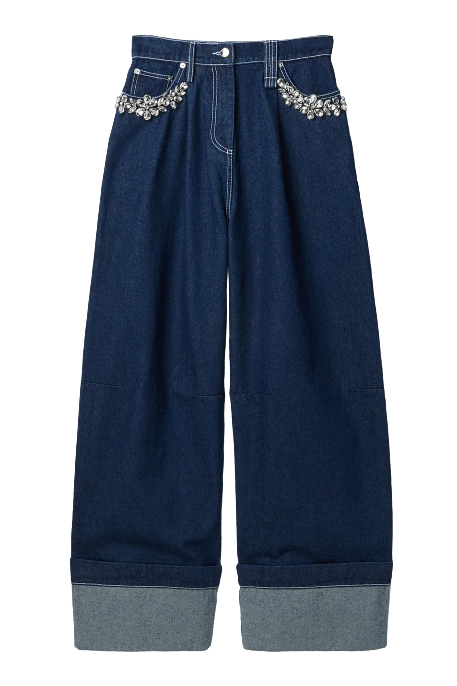 Turbo Embellished Puddle Jeans