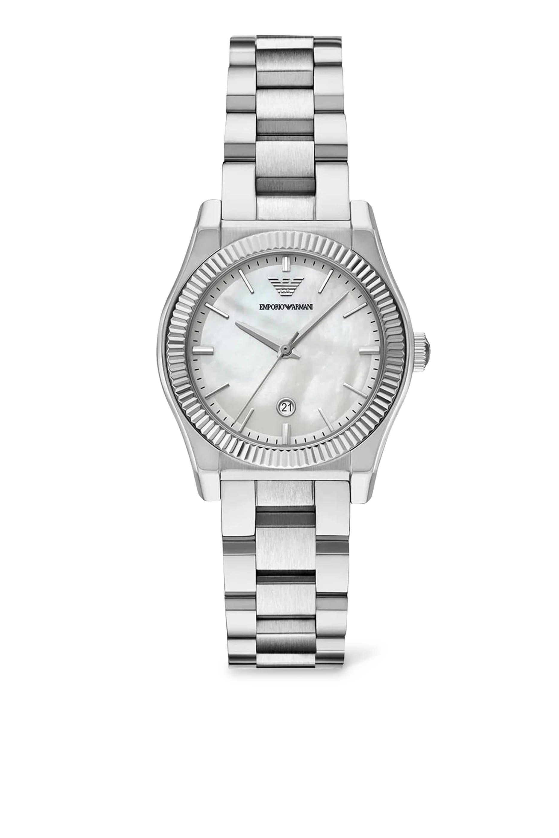 Three-Hand Stainless Steel Watch