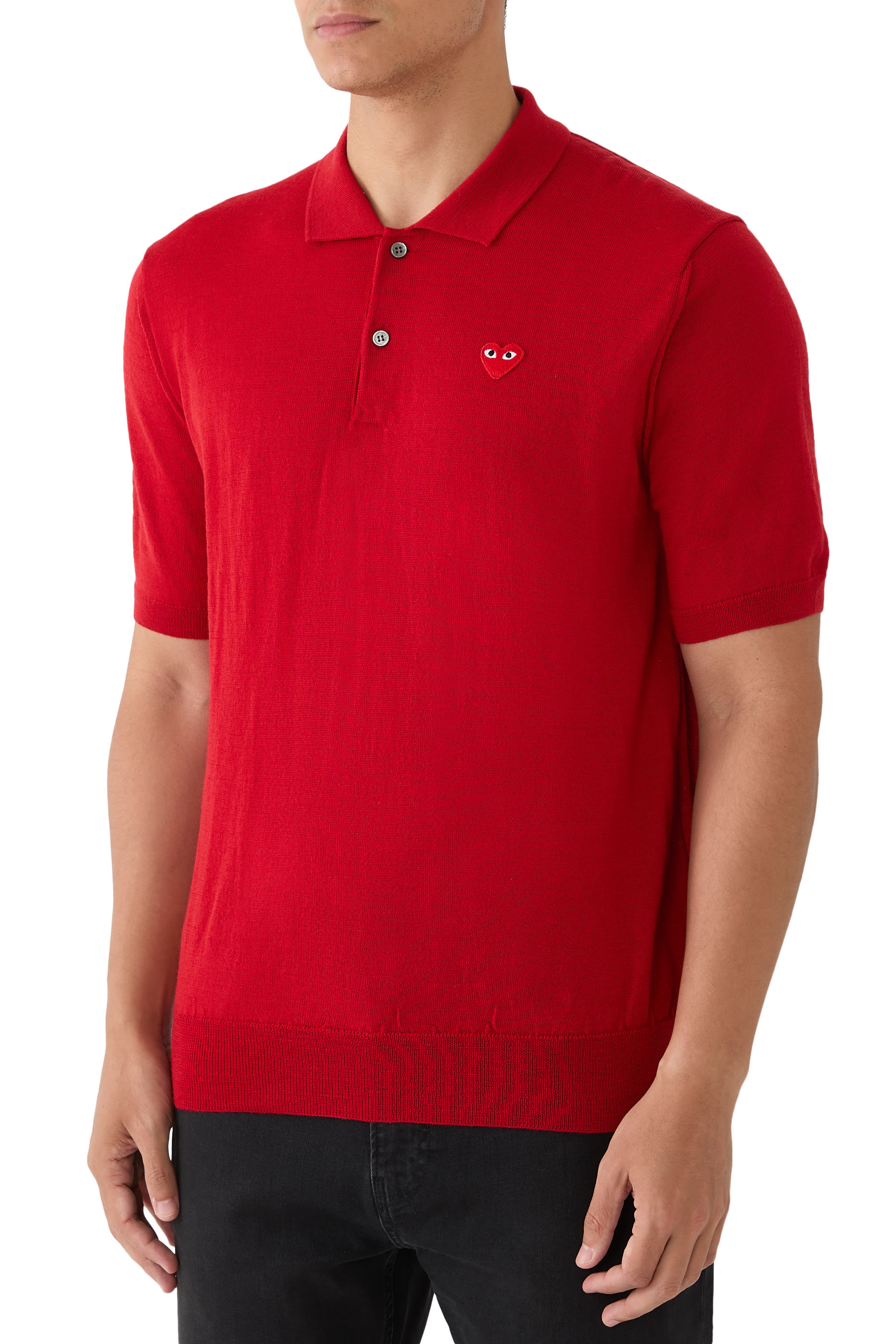 Embroidered Heart Polo Shirt