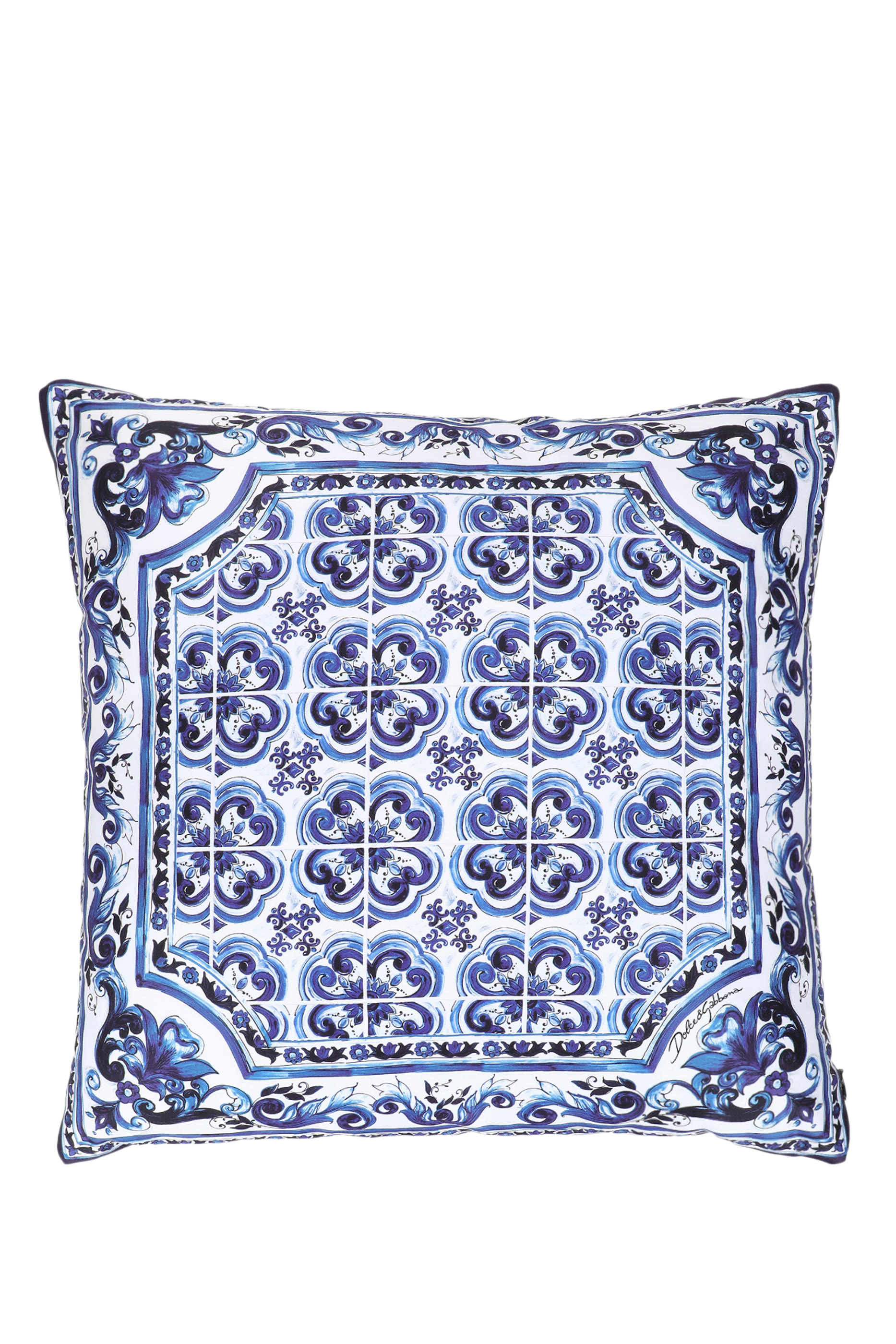Blu Mediterraneo Small Duchesse Cotton Cushion