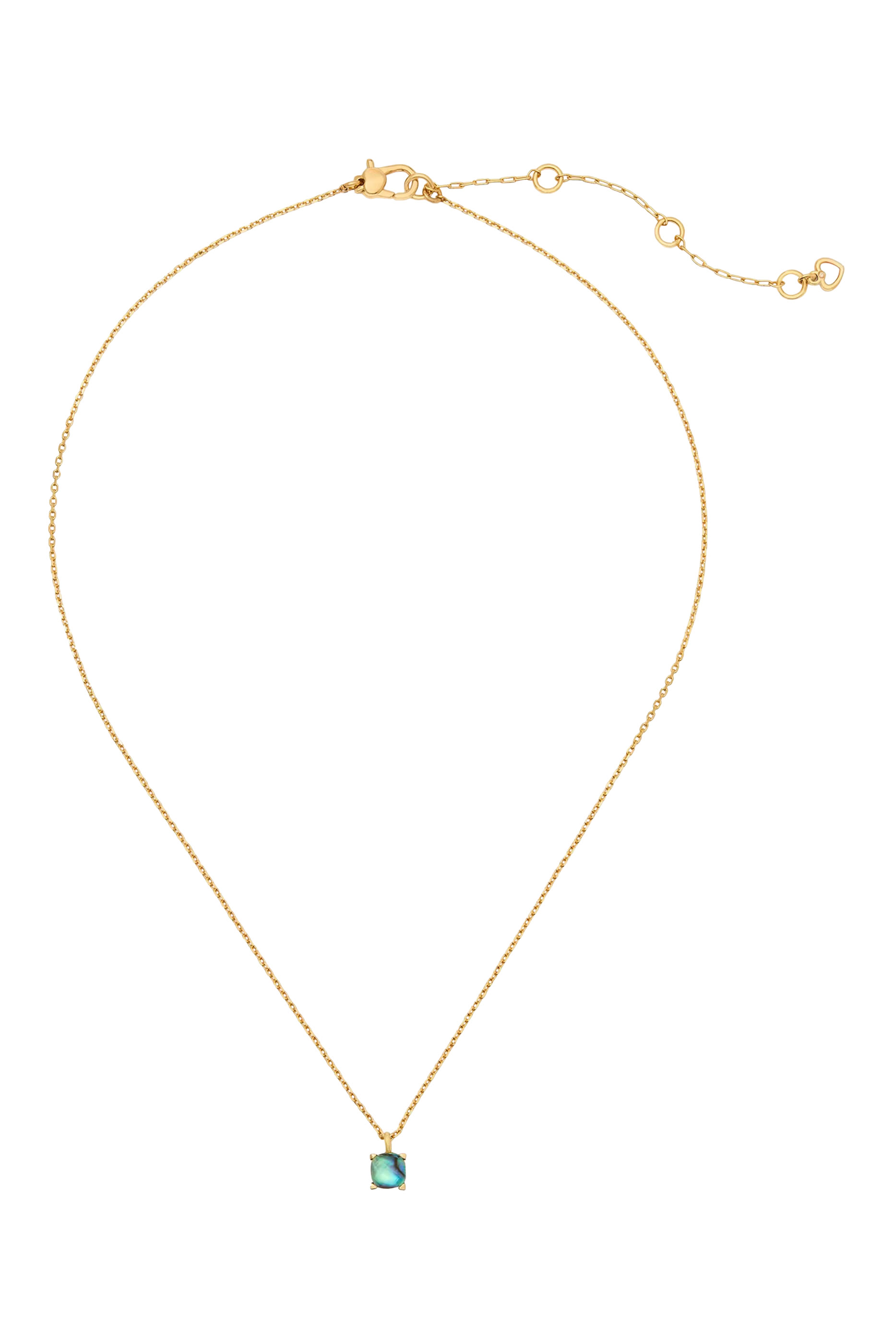 Little Luxuries Square Pendant, Plated Metal & Cubic Zirconia