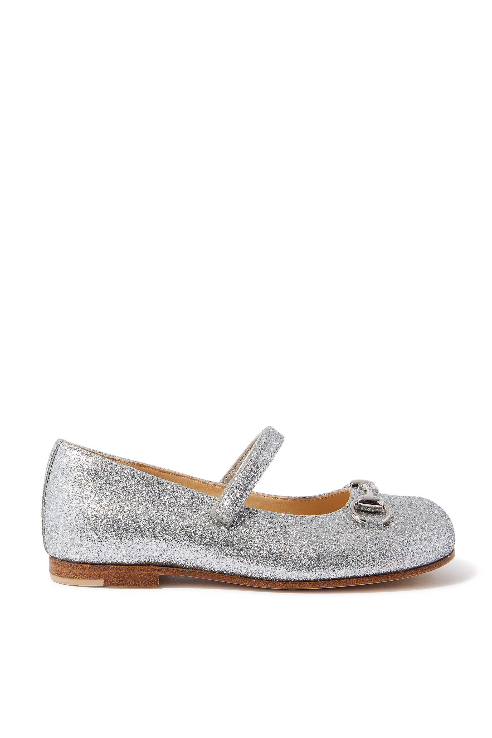 Horsebit Glitter Ballerinas