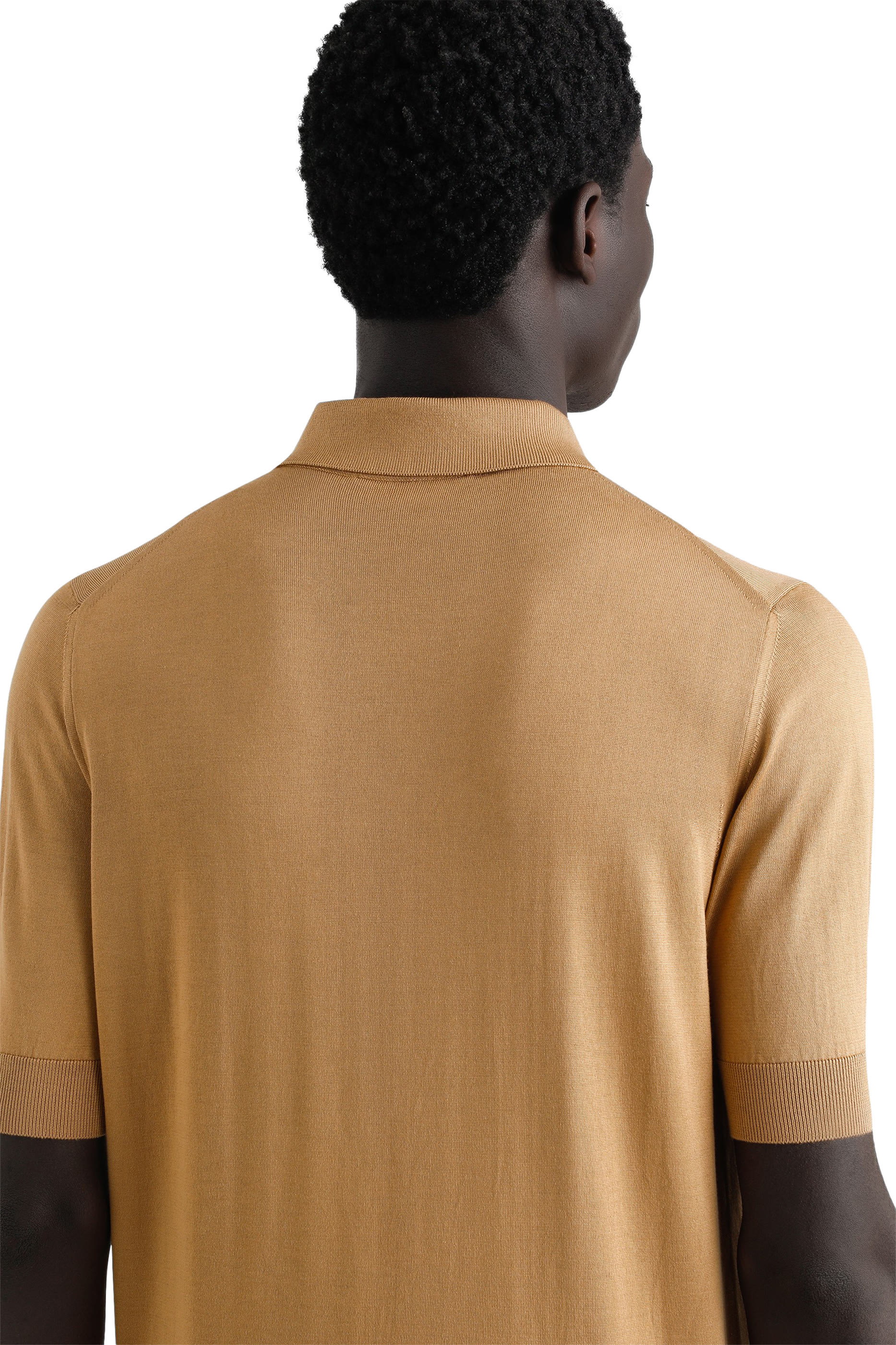 Logo Embroidery Silk Polo Shirt