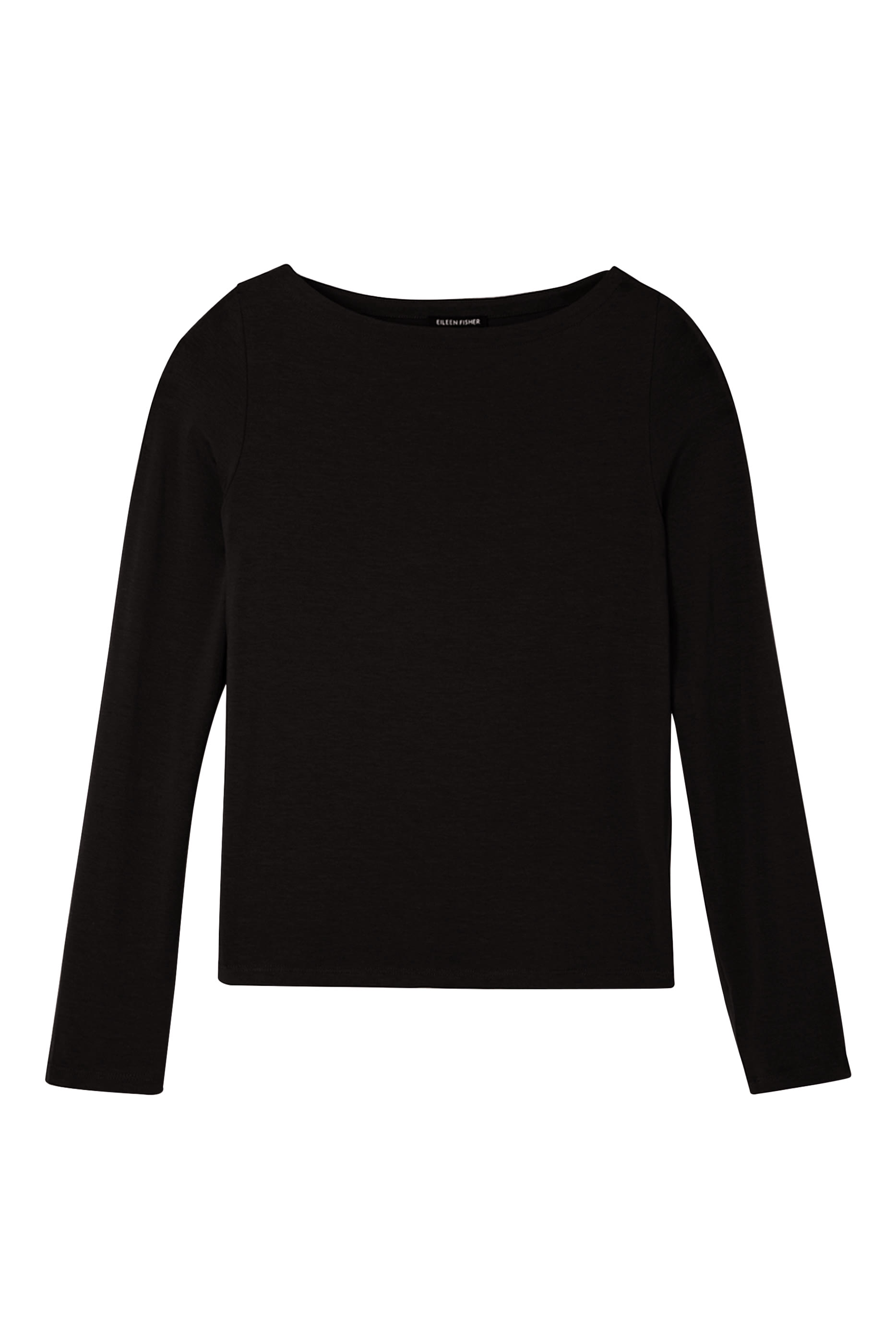 Fine Stretch Jersey Knit Bateau Neck Top