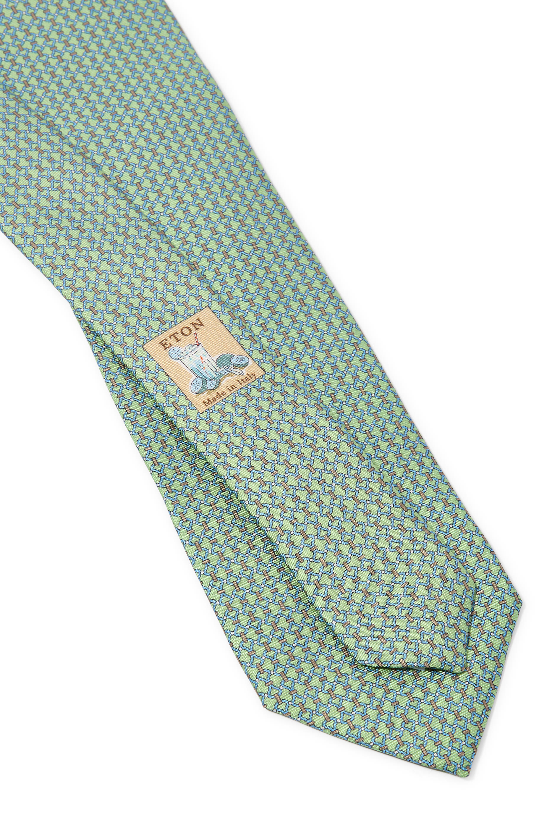 Chain Print Silk Tie