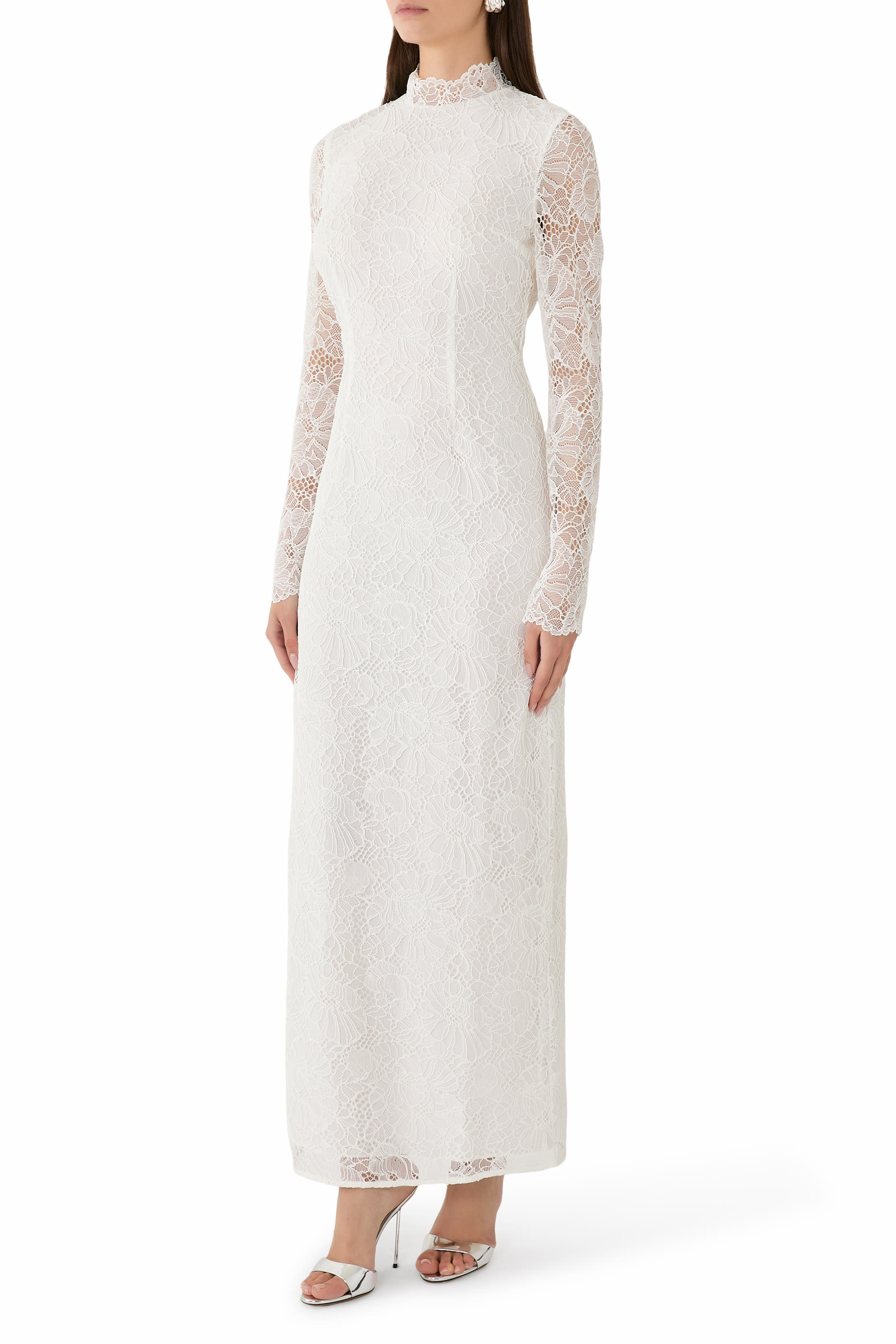 Lace Open Back Maxi Dress