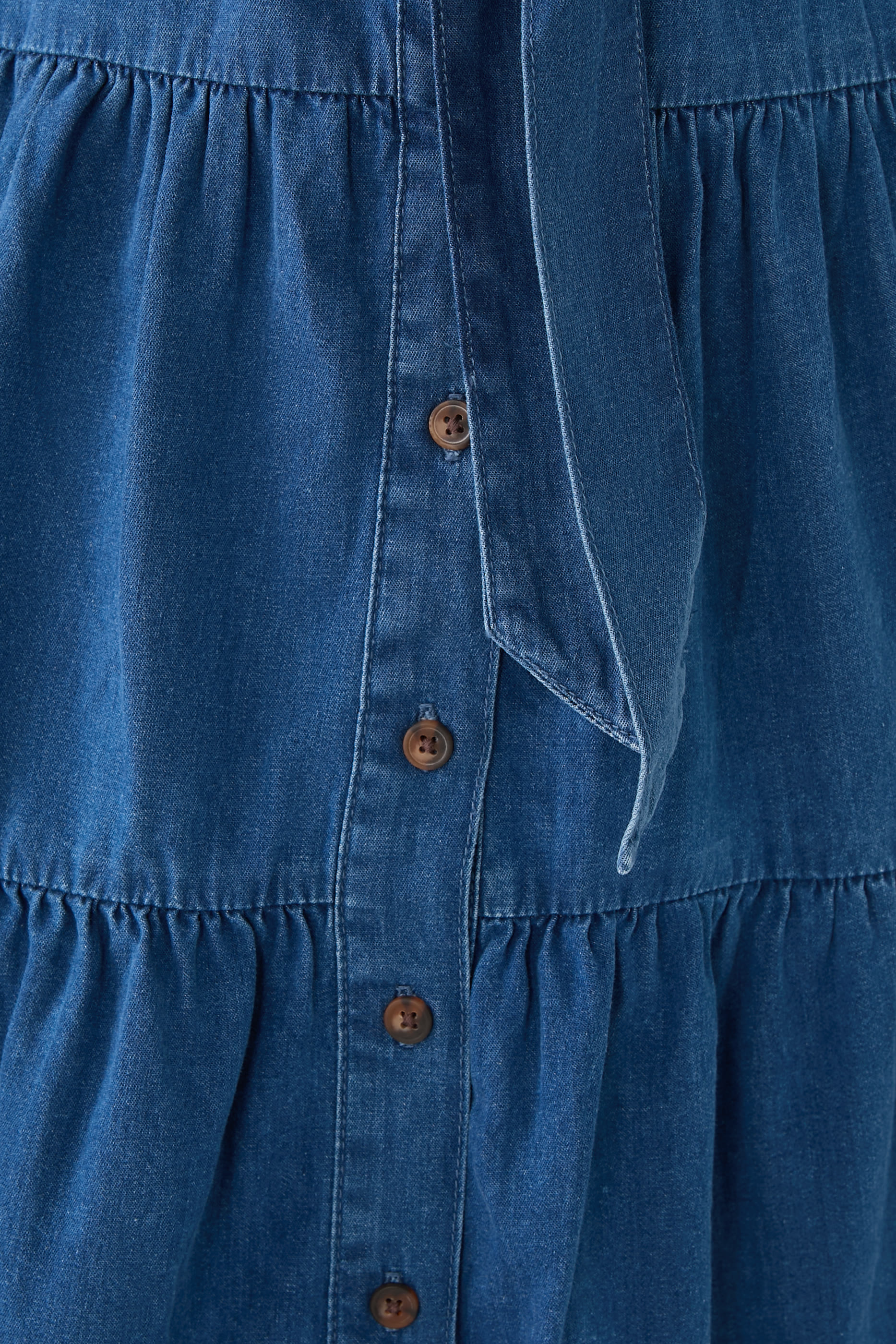 Denim Ester Tiered Shirt Dress