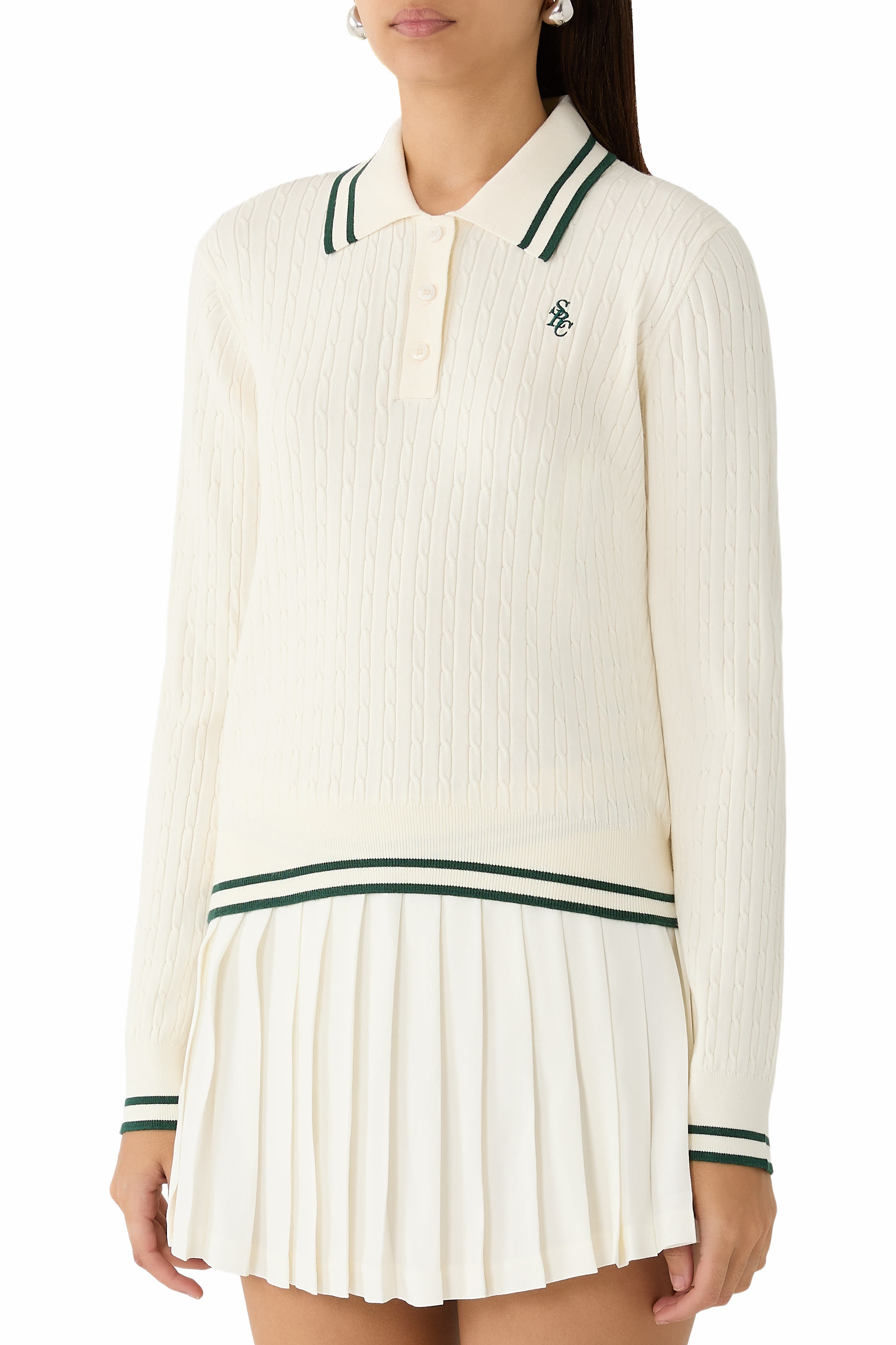 SRC Mini Cable-Knit Polo