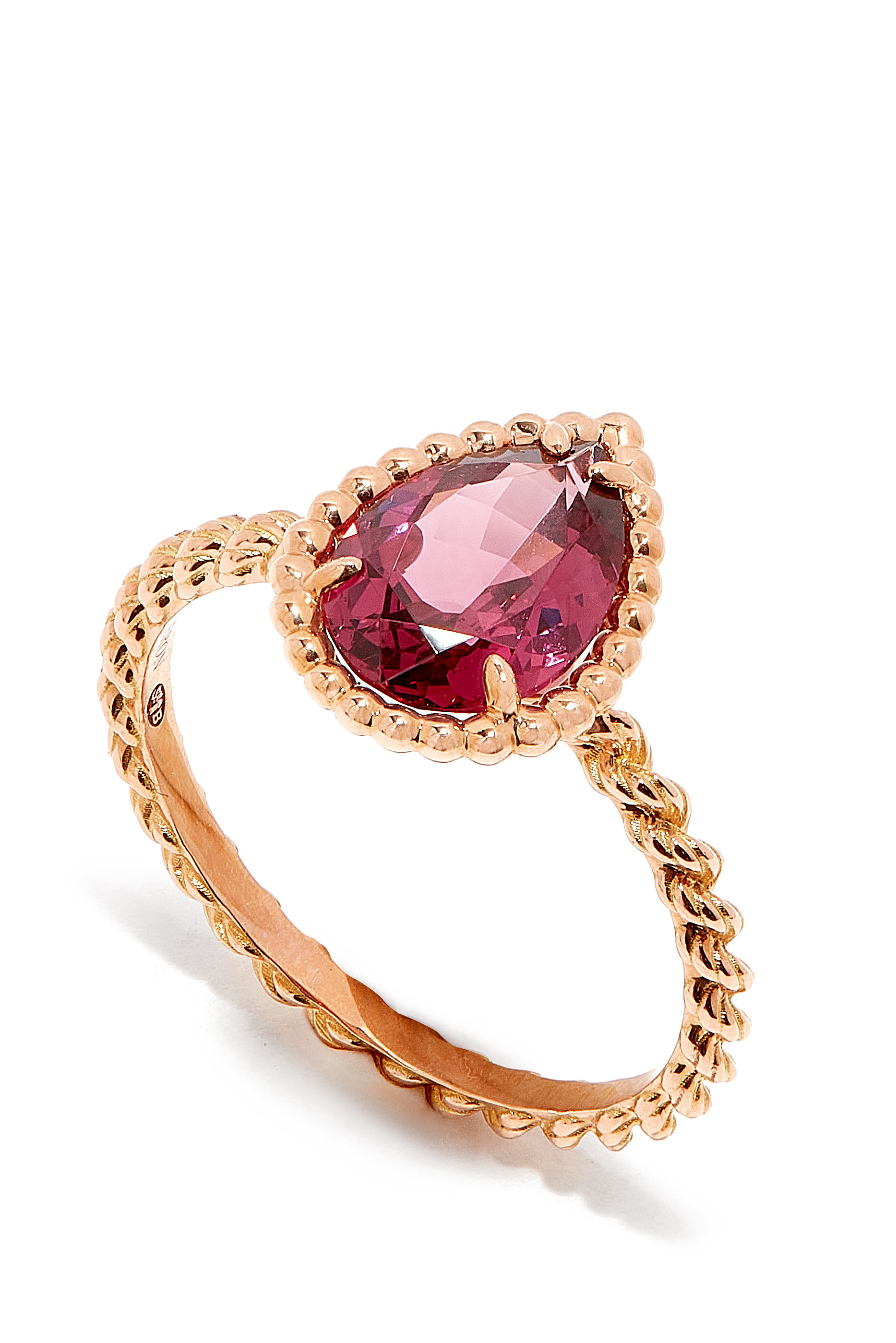 Serpent Boheme Rhodolite Garnet Small Ring, 18k Rose Gold & Rhodolite