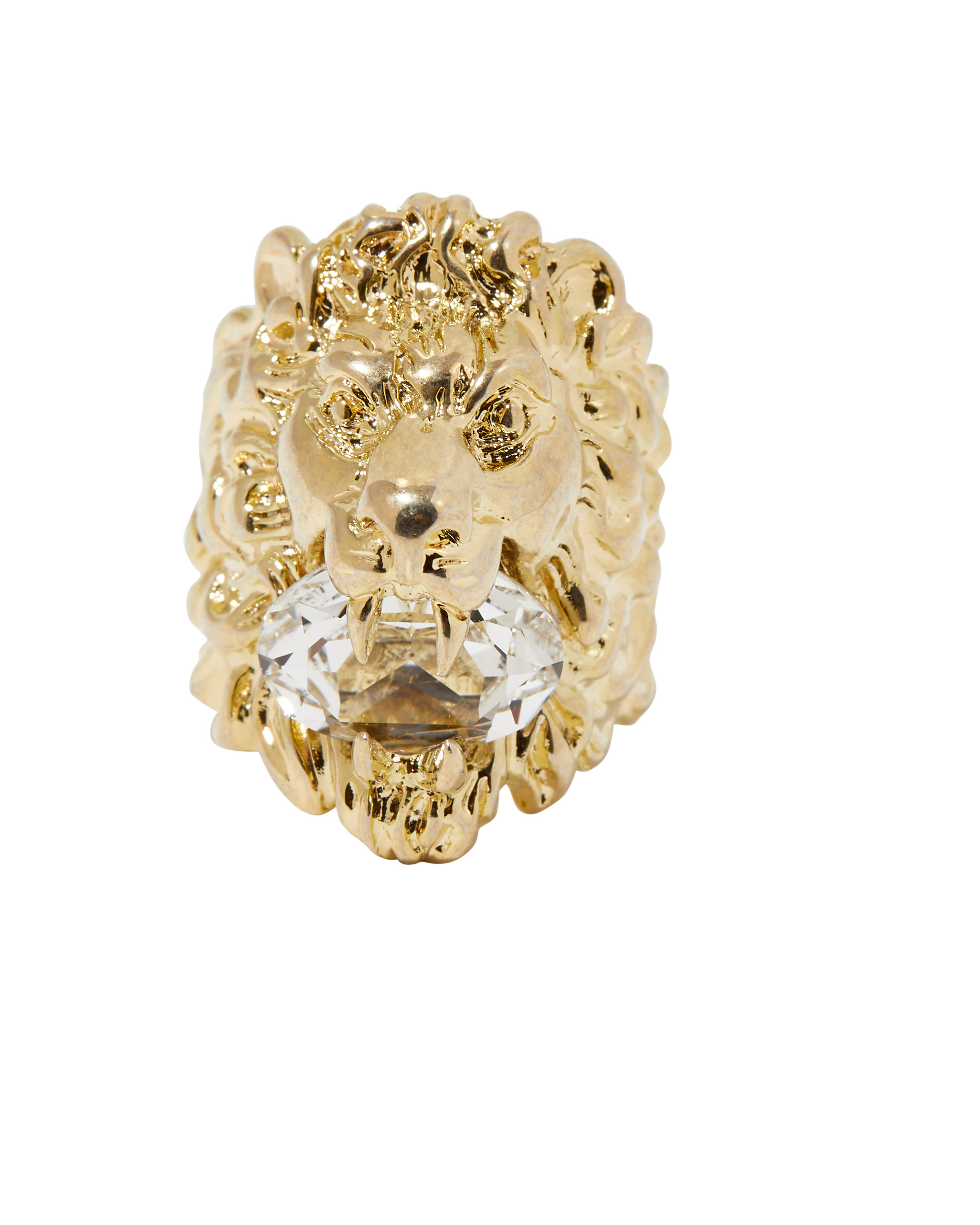 Crystal Lion Head Ring