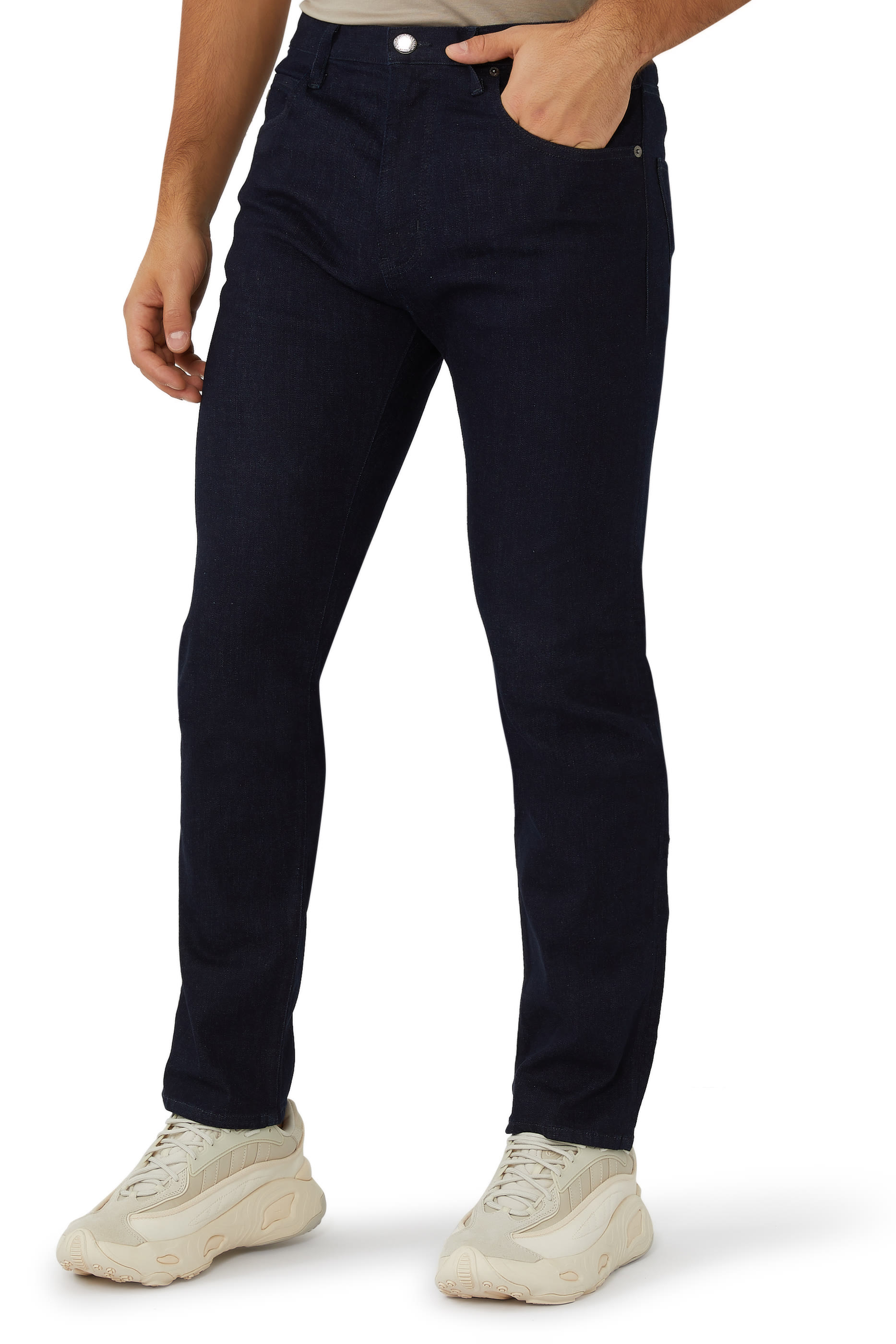 Cotton Denim Straight Jeans