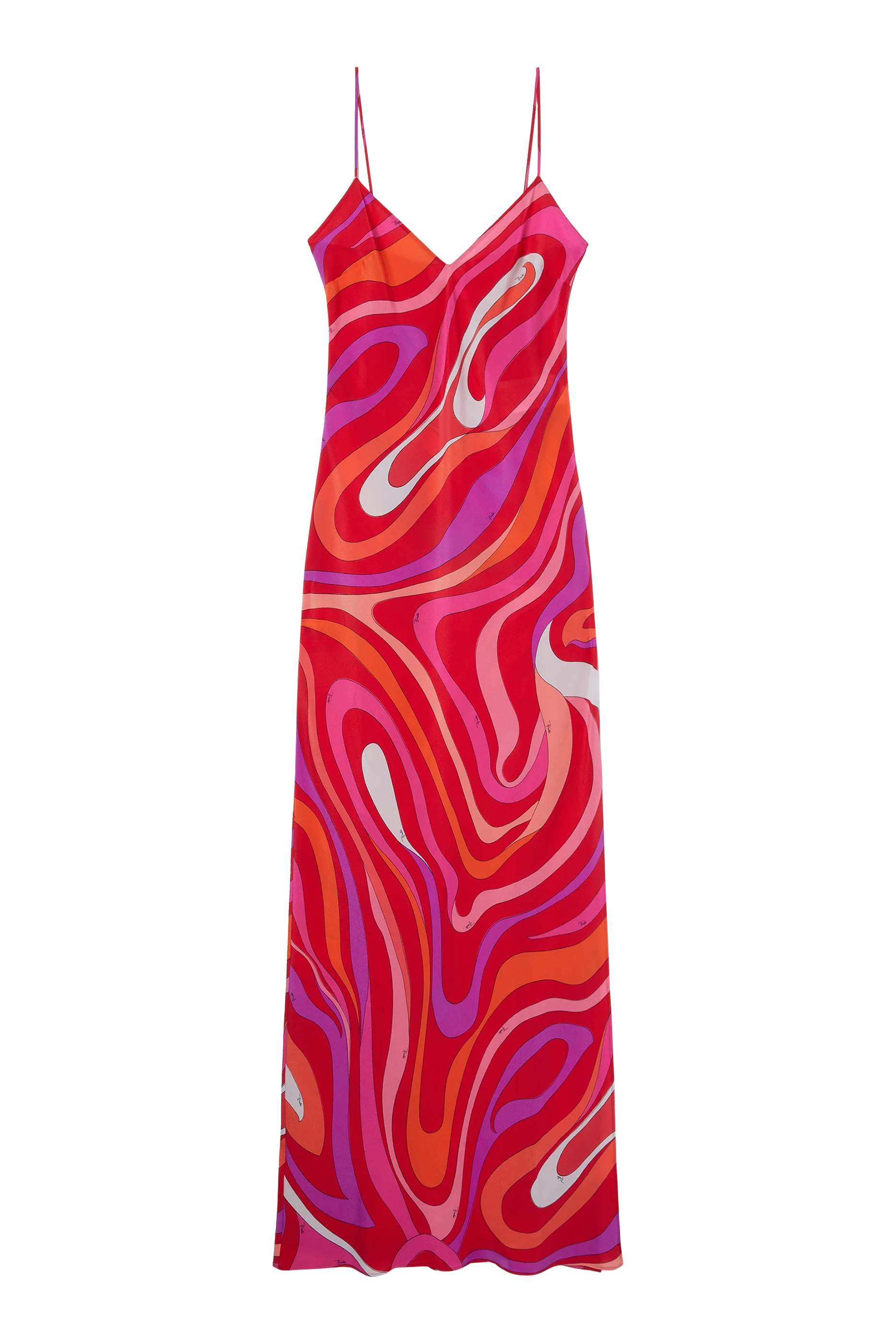 Marmo Print Silk Dress