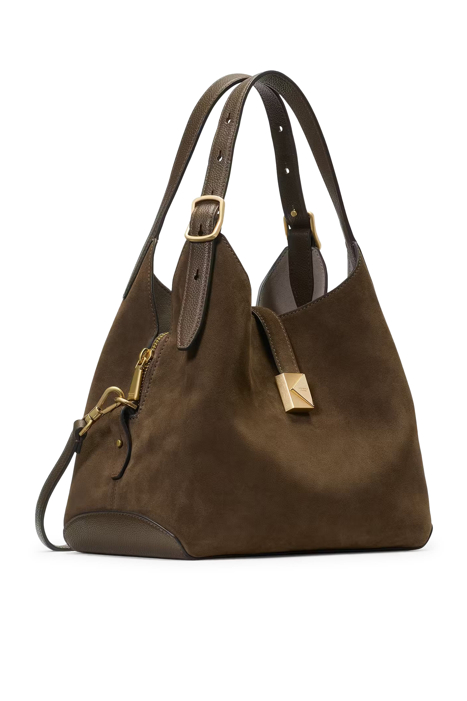 Deco Suede Crossbody Tote Bag