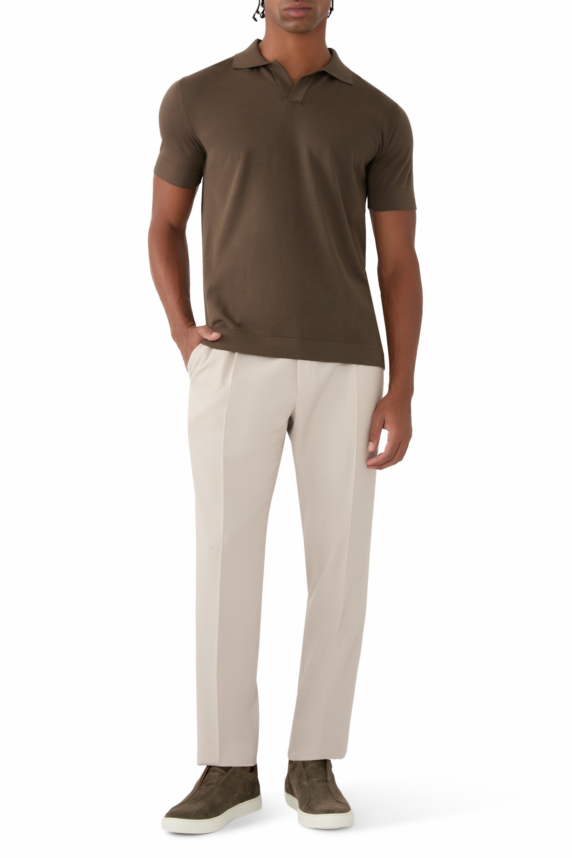 Cotton & Silk Polo Shirt