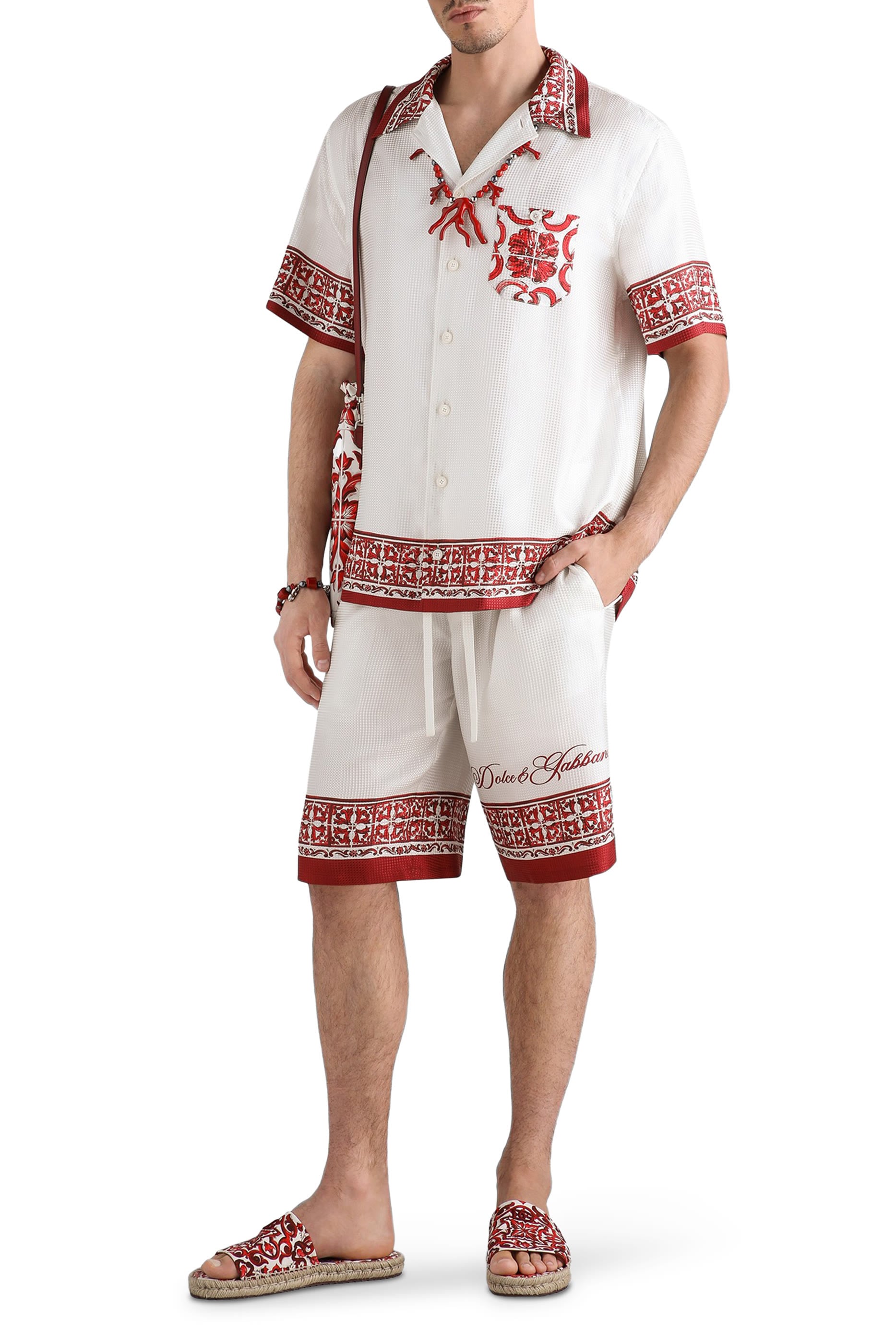 Majolica-Print Jacquard Twill Vanity Bermuda Shorts 