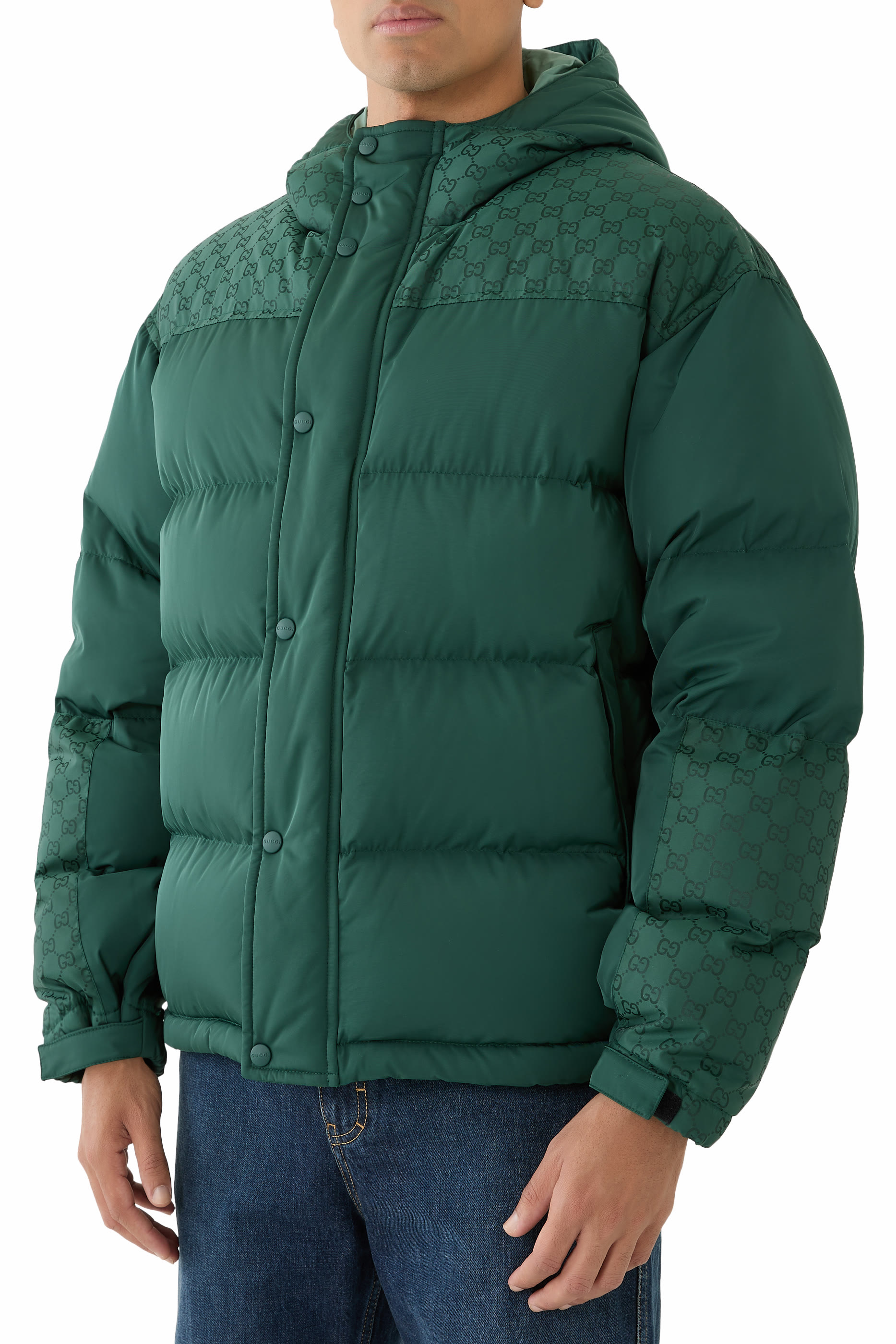Technical Nylon Twill Padded Jacket 
