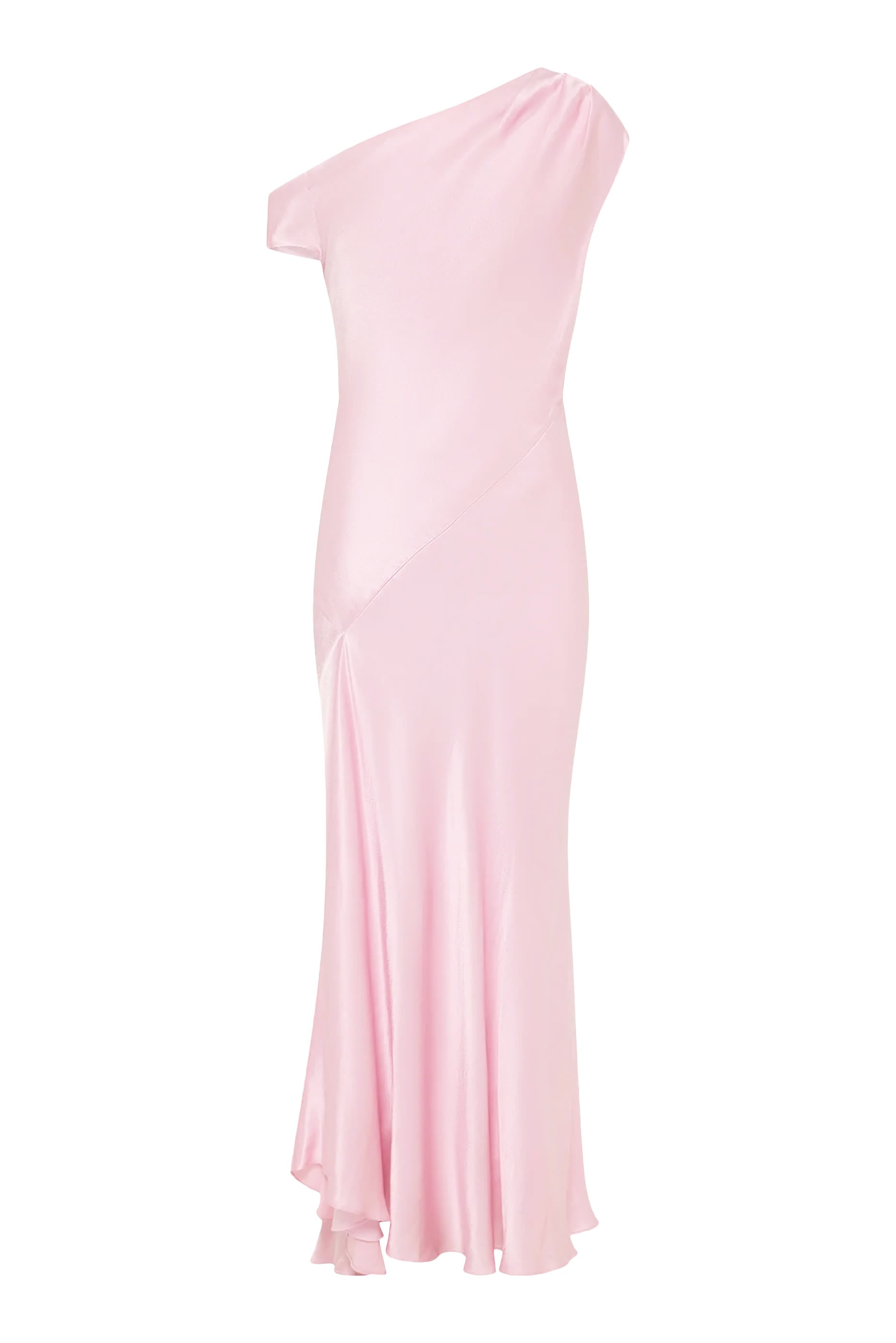 La Lune Asymmetrical Draped Maxi Dress