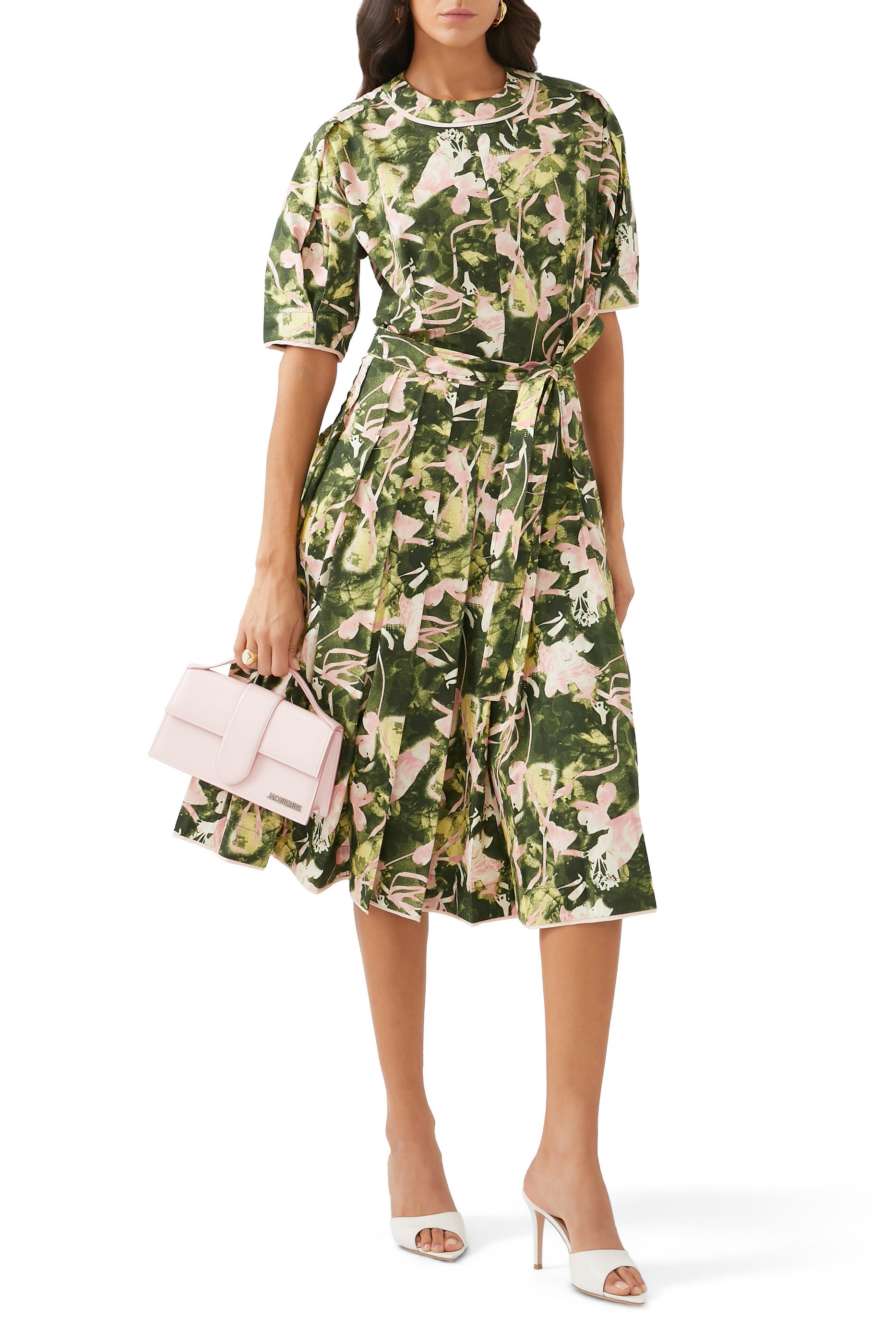 Floating Iris Belted Skirt