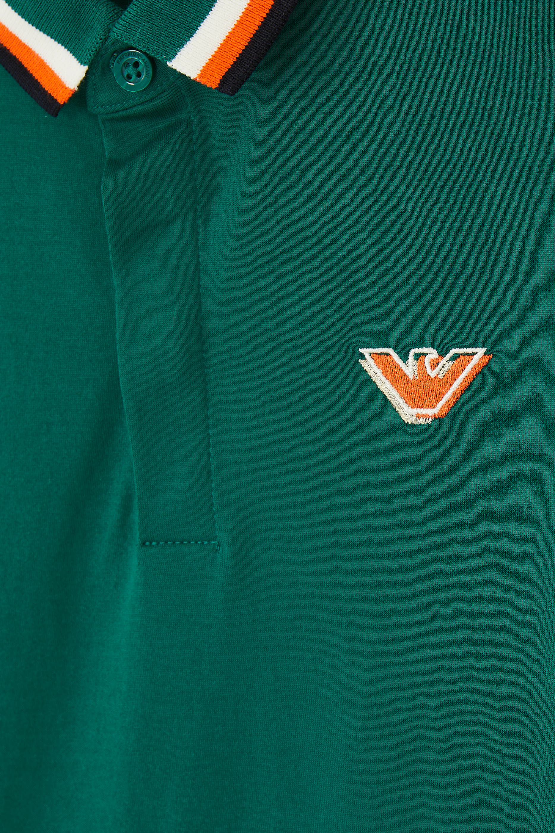 Kids Short-Sleeved Logo Embroidered Polo Shirt