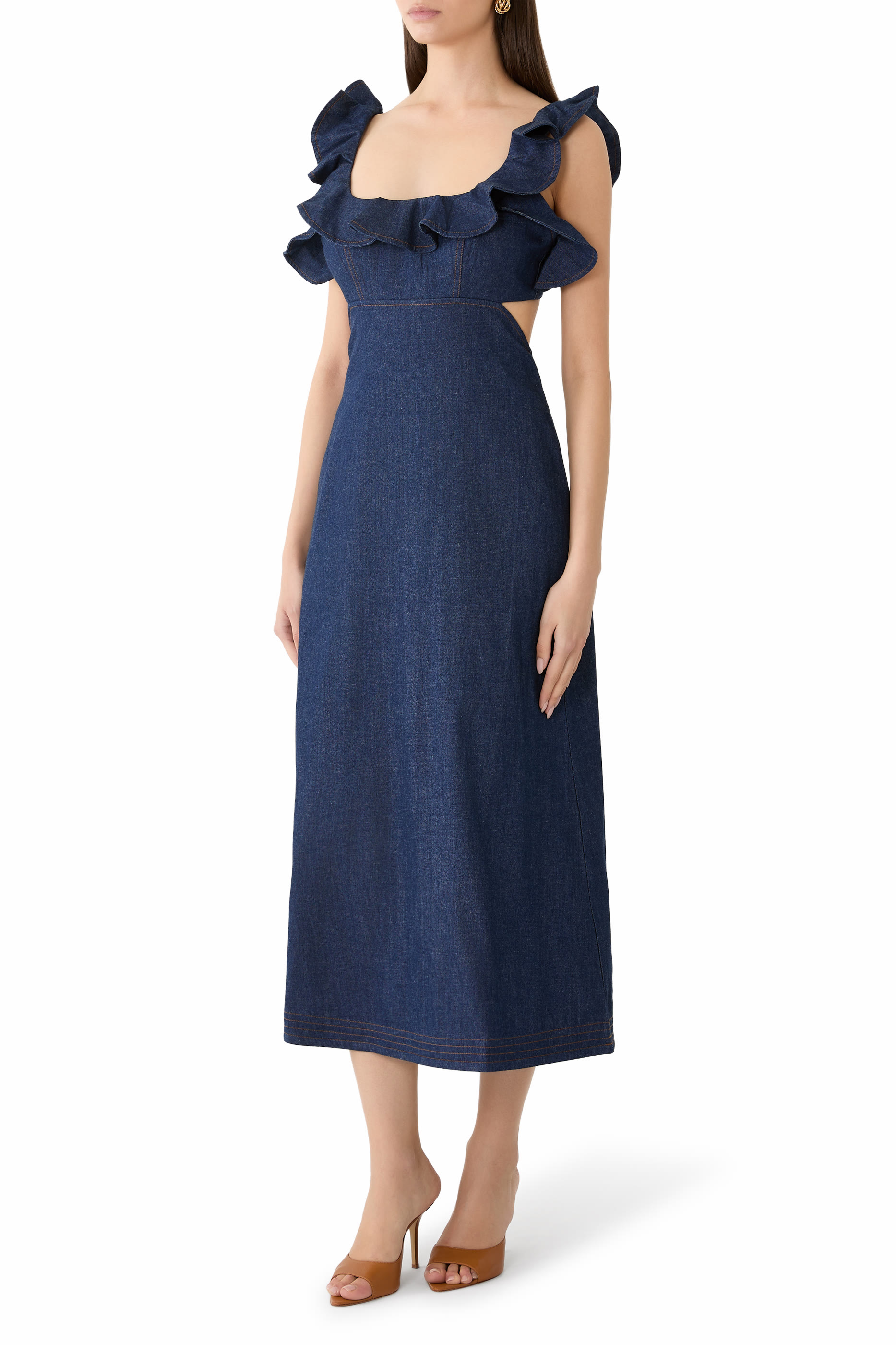 Aster Frill Midi Dress