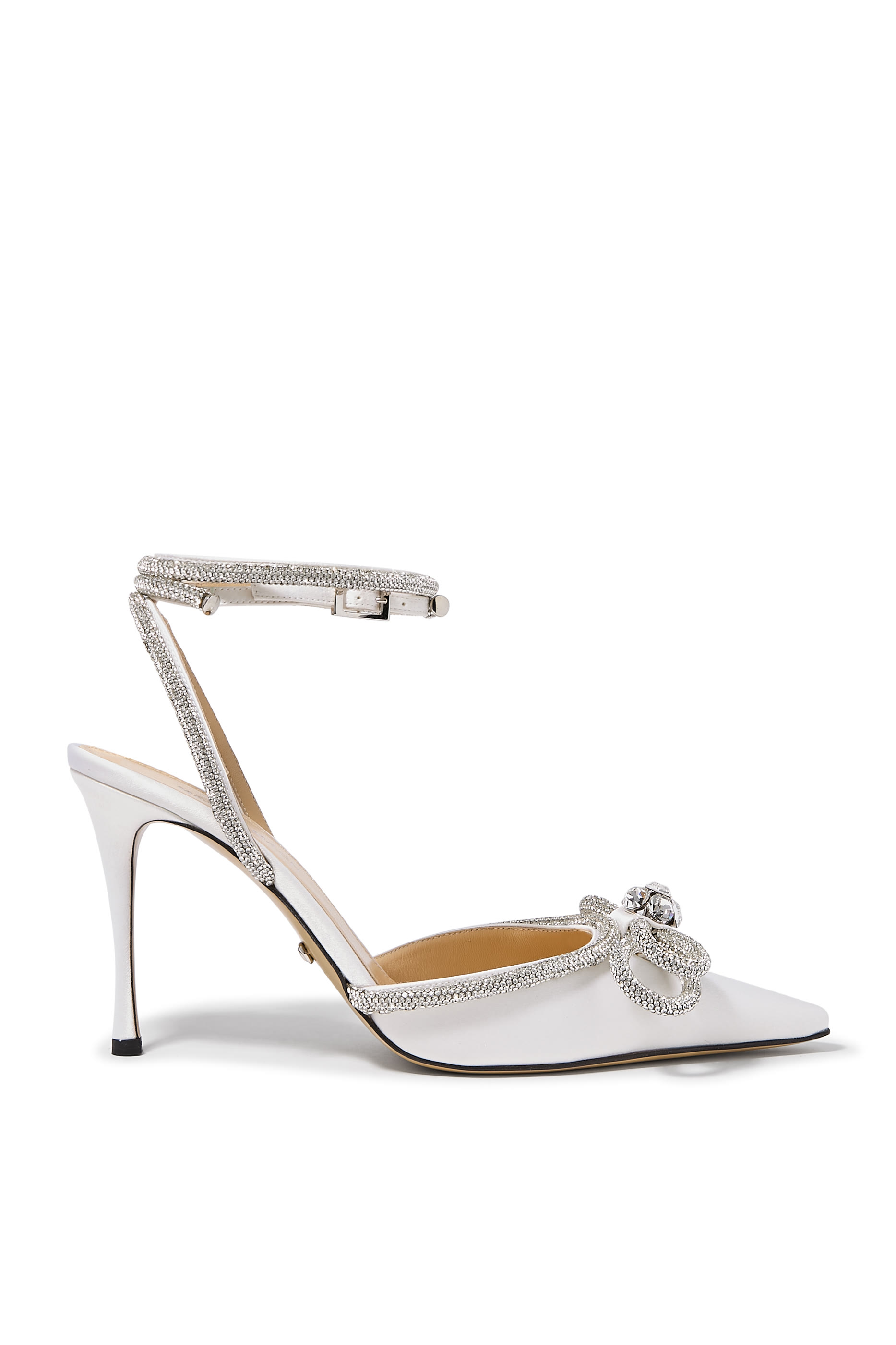 Double Bow Satin Pumps 110