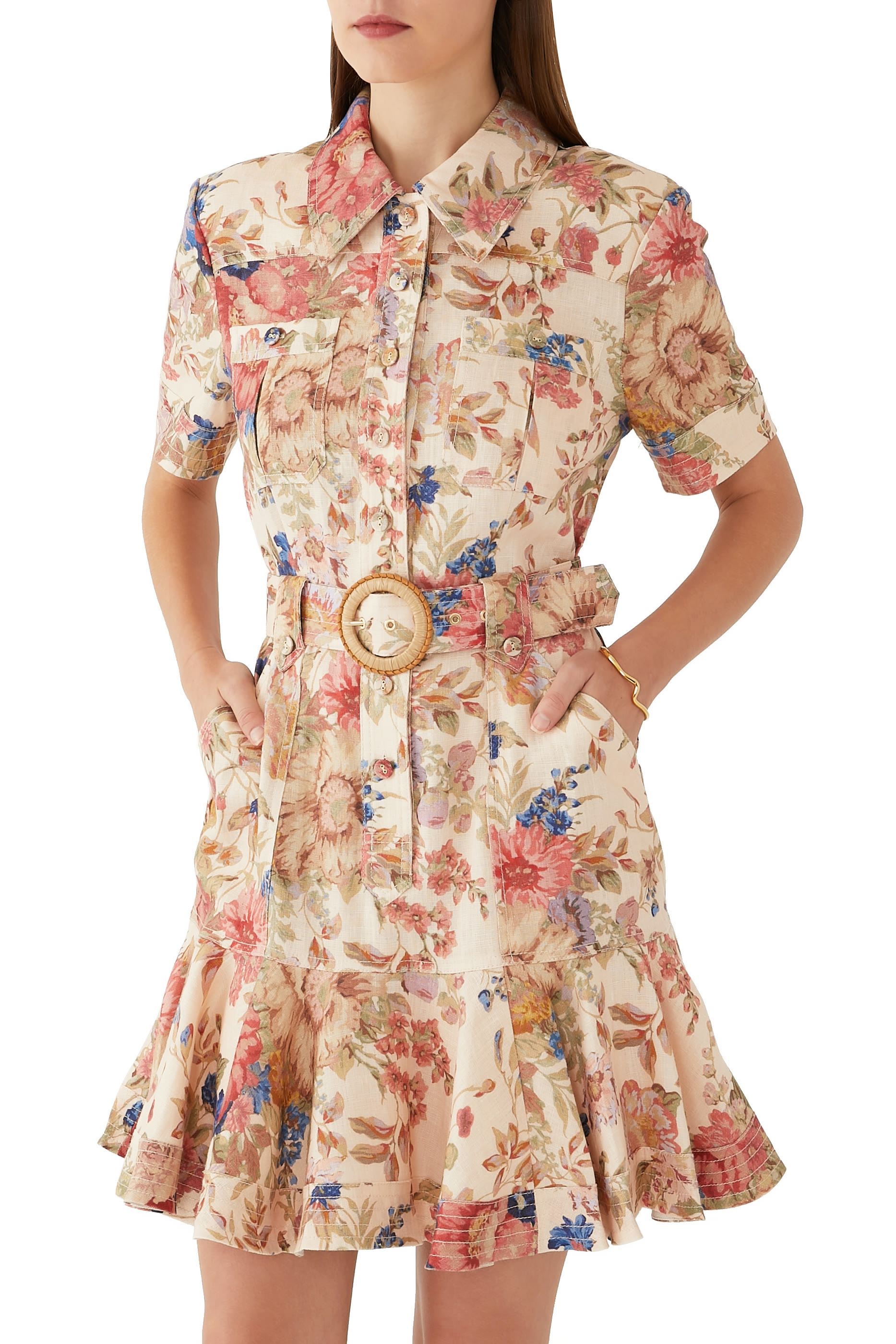 August Belted Mini Dress