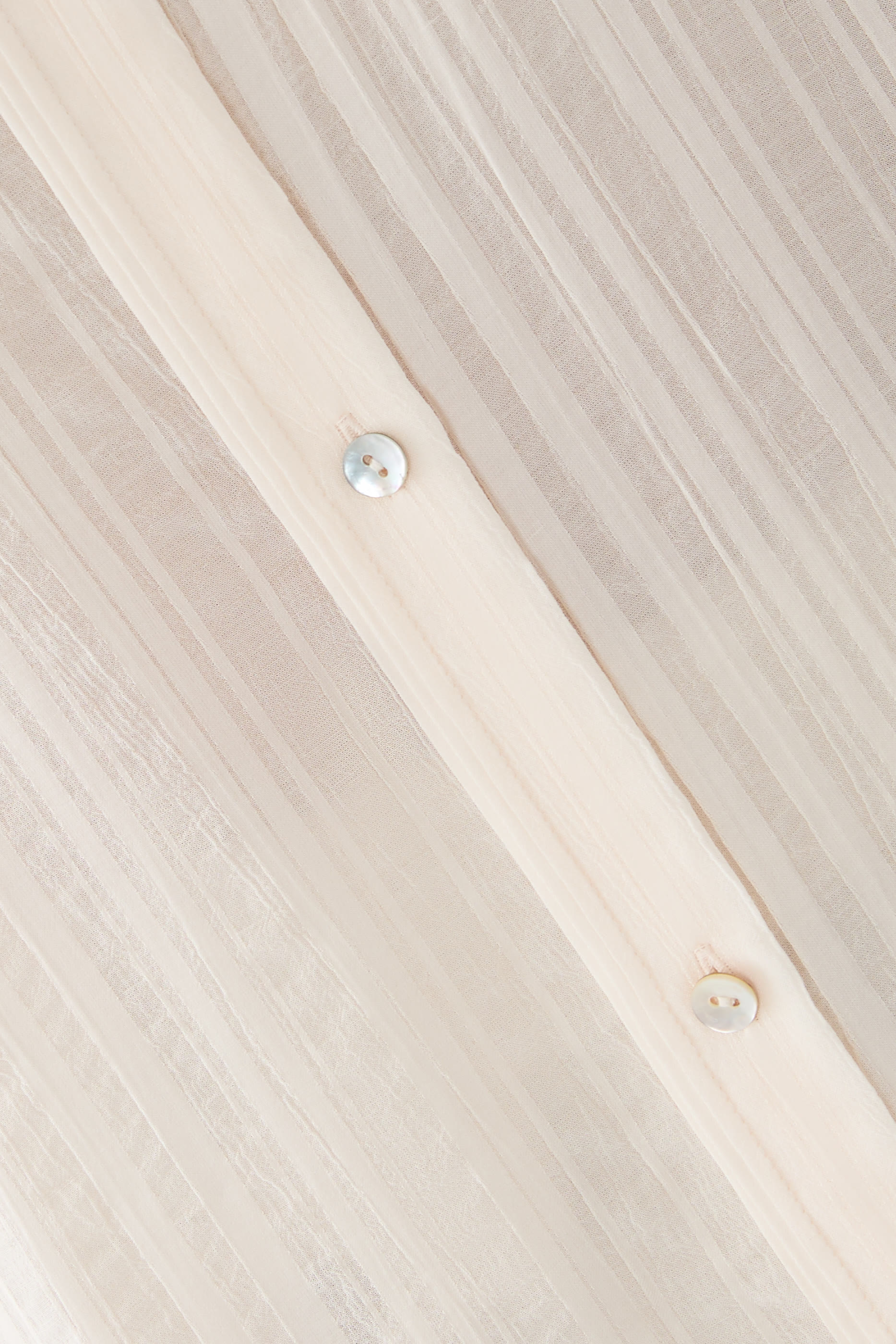 Sheer-Stripe Pintuck Blouse