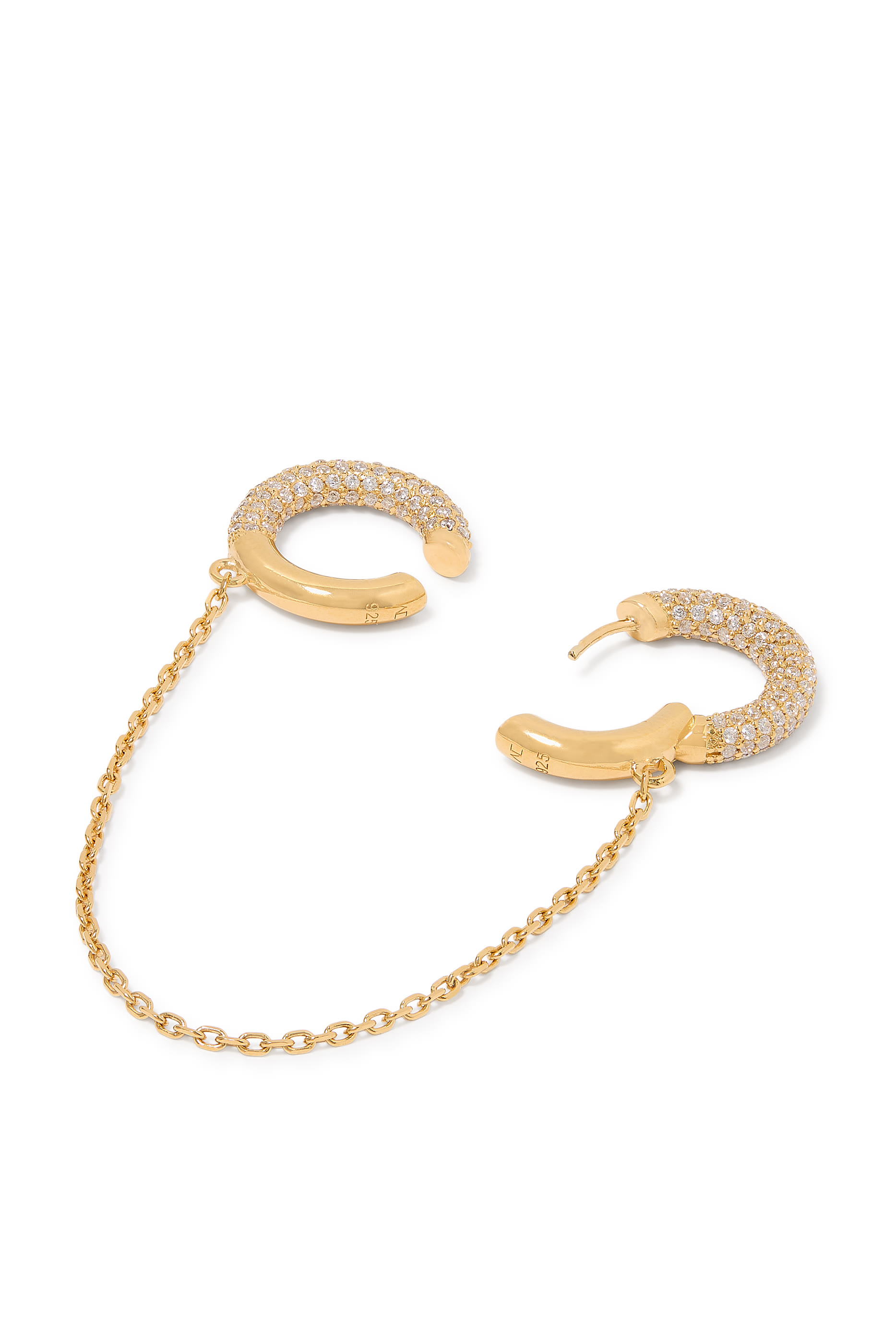 Encrusted Mini Loophole Single Earring