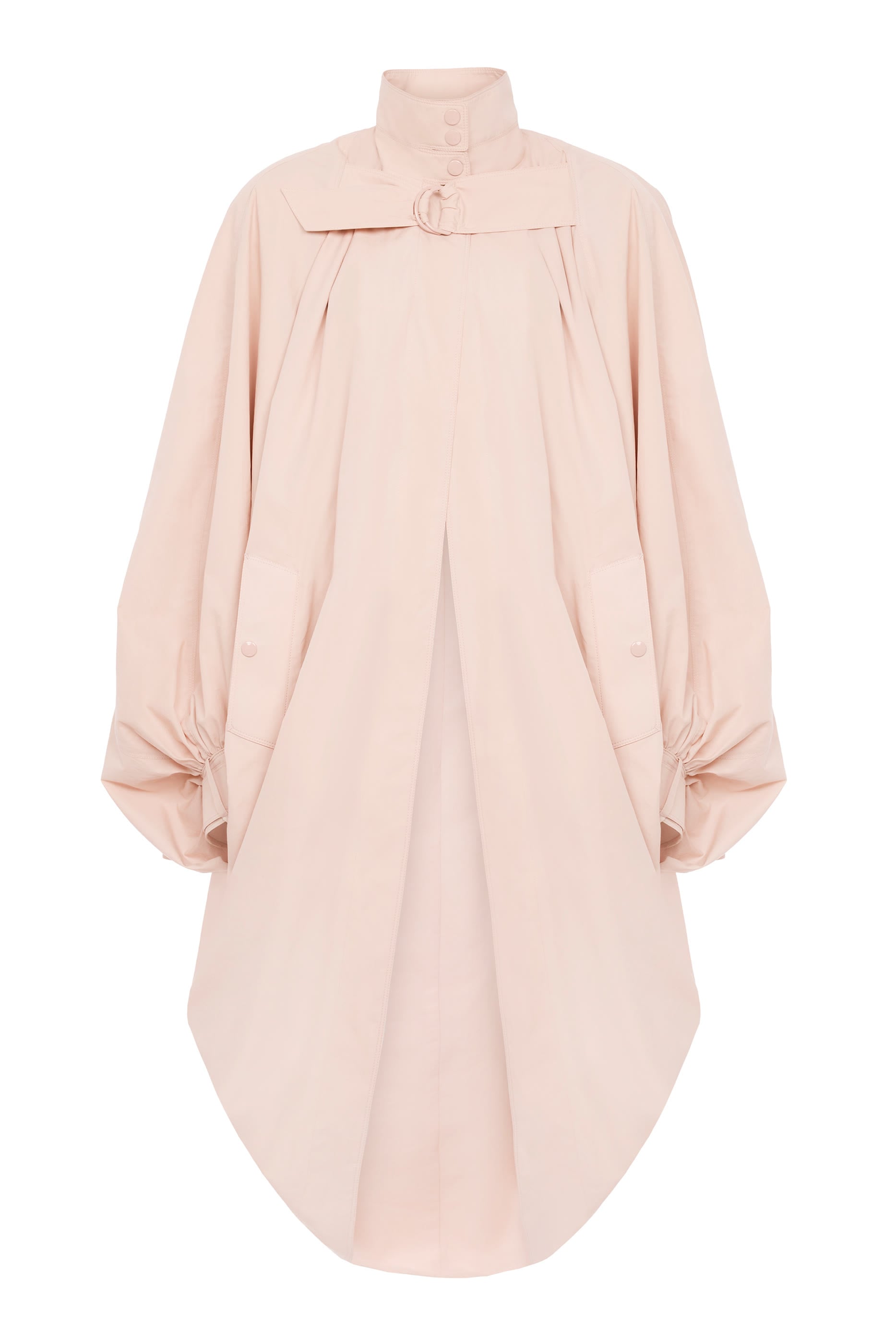 High-Neck Cape Coat