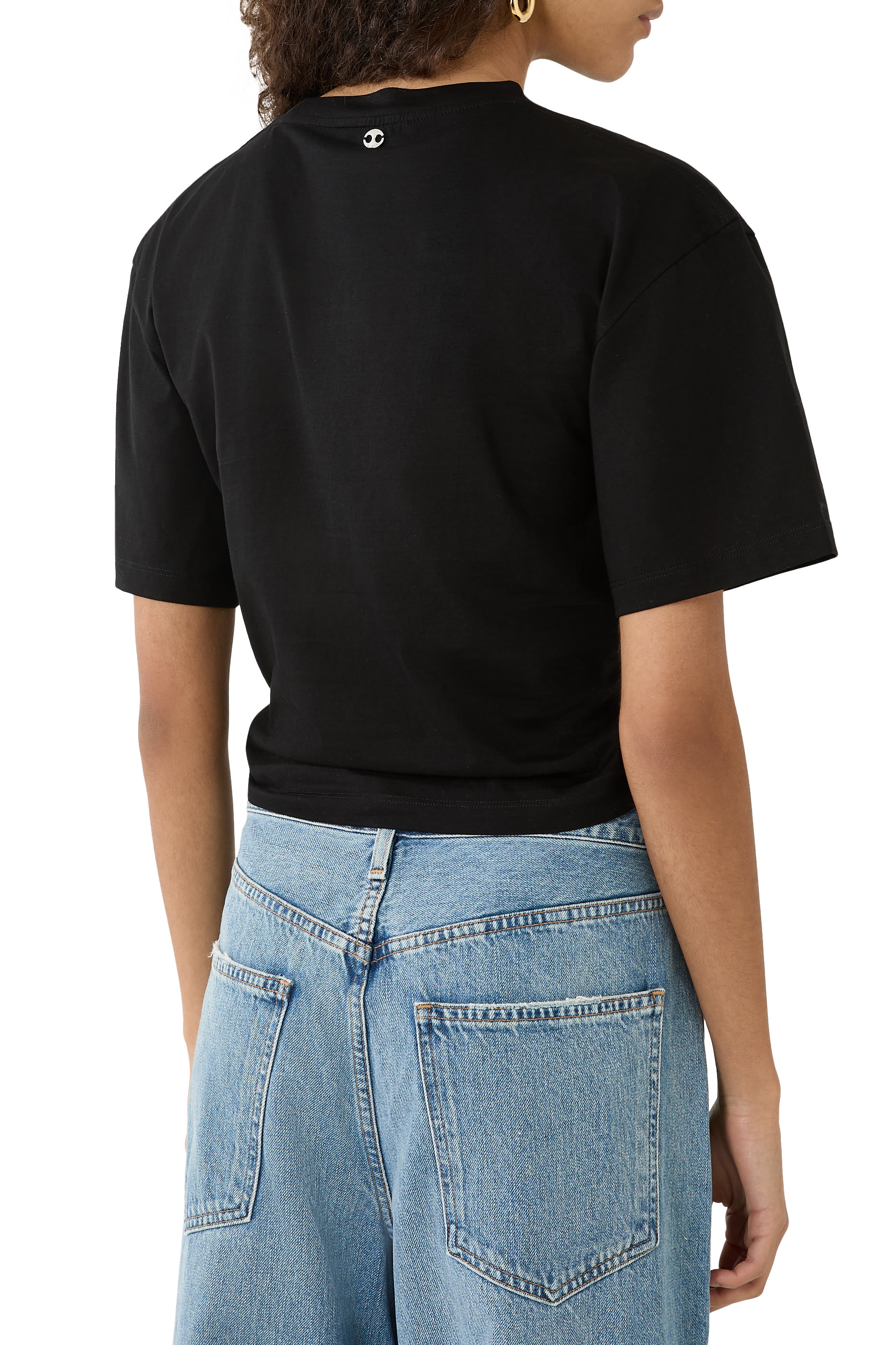 Appliqu&eacute;-Logo Crop T-shirt