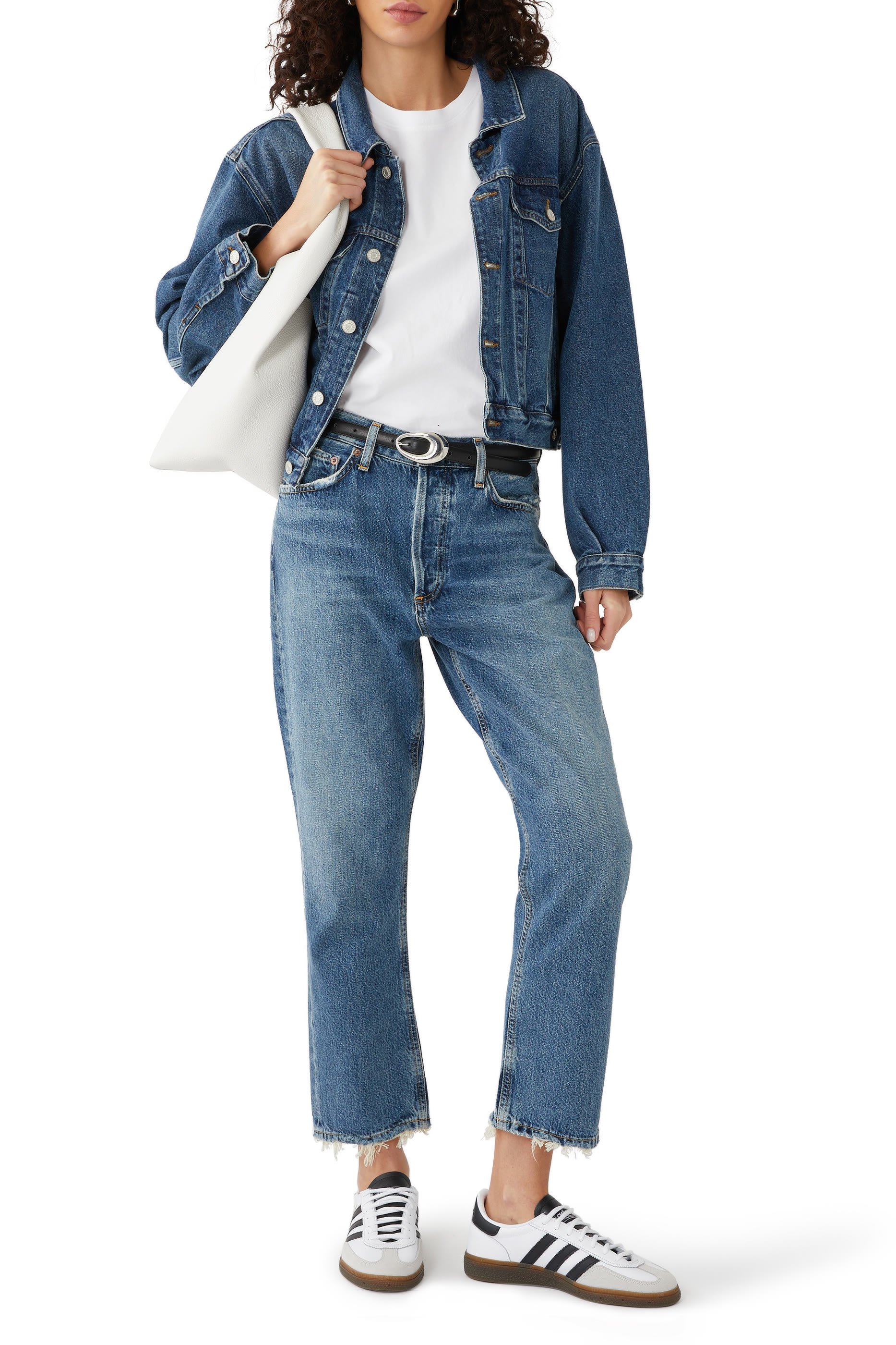 Riley High Rise Straight Crop Jeans