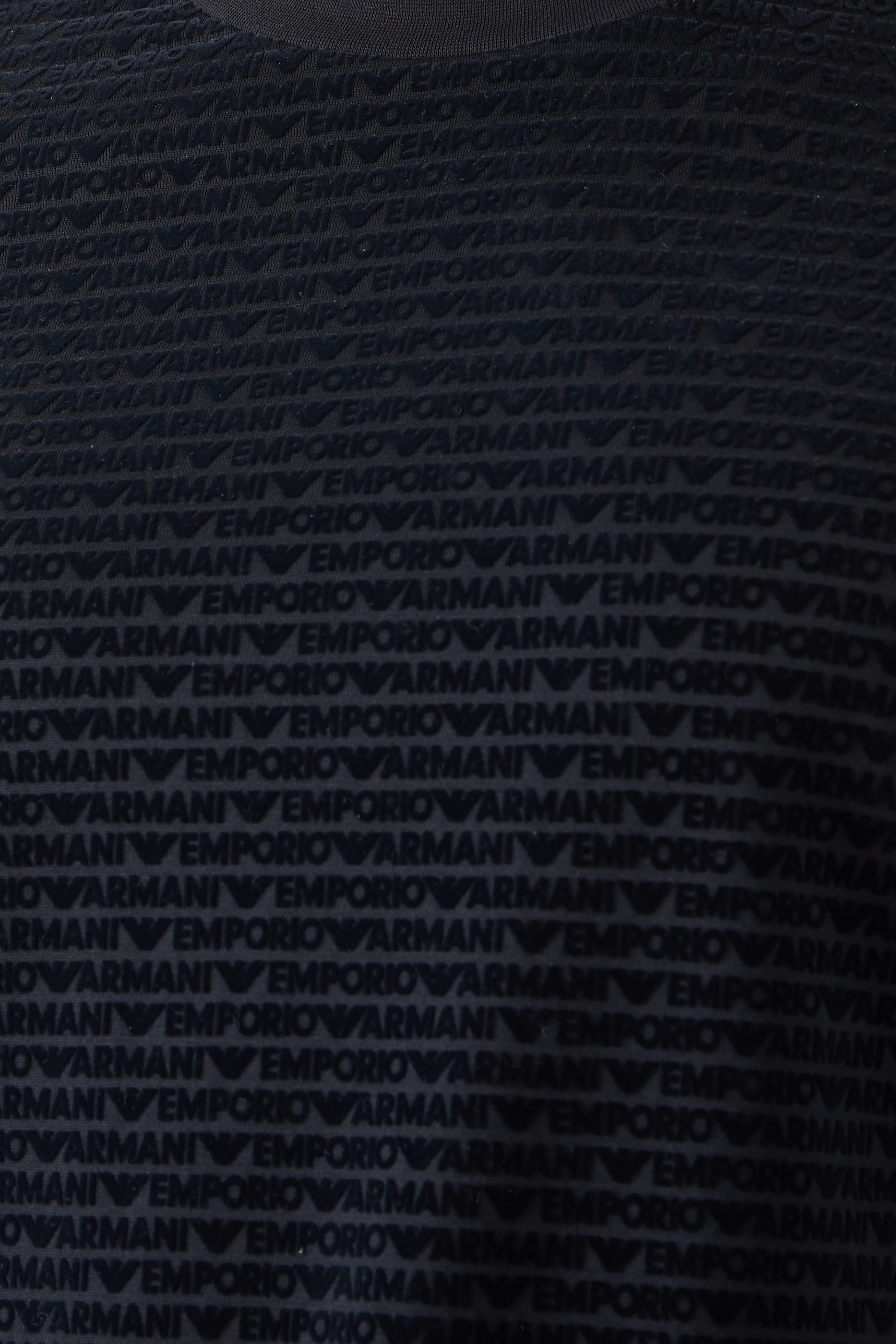 All-Over Flocked Logo Lettering T-Shirt