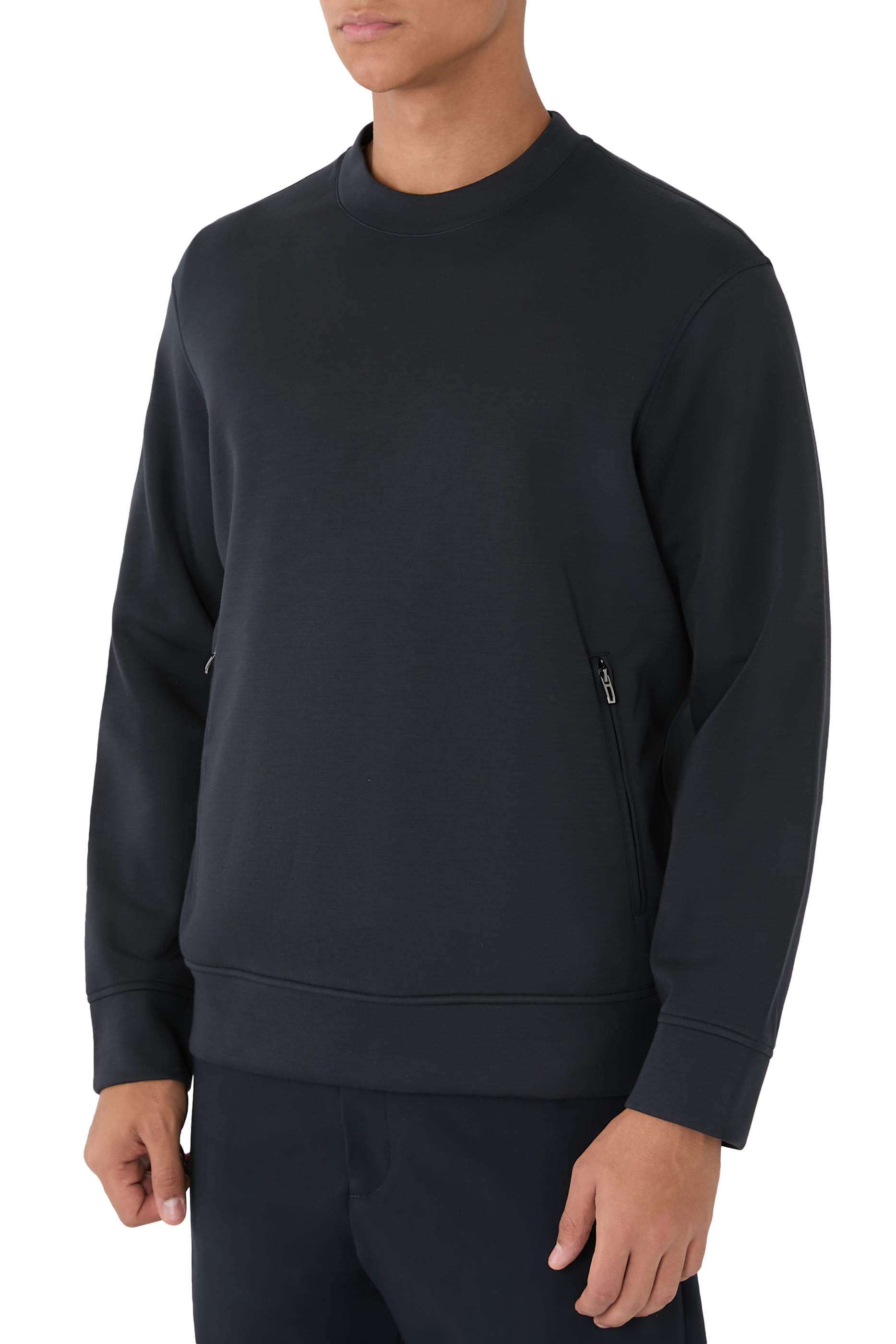Jersey Zip Pocket Sweatshirt