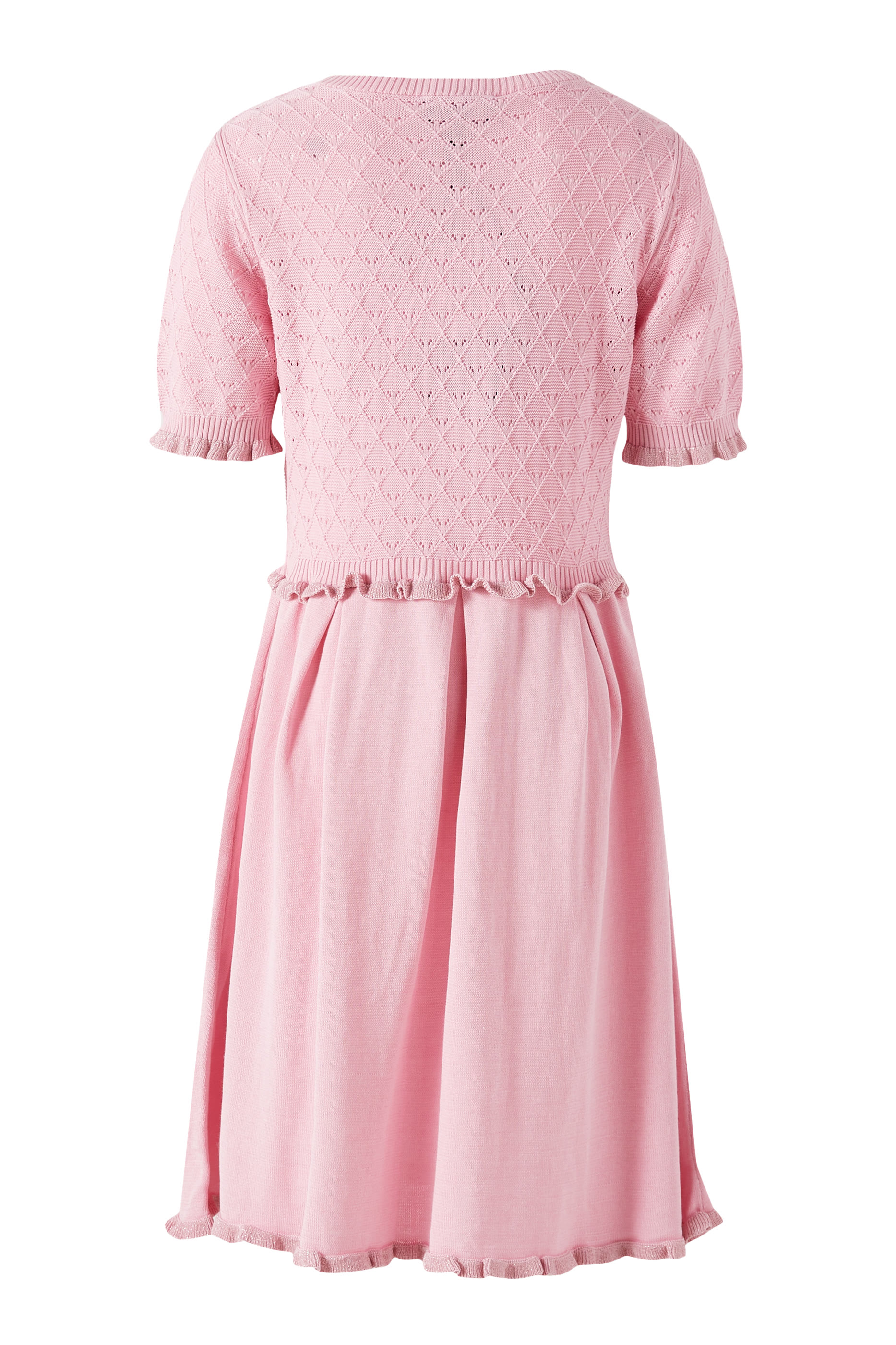 Kids Knit Dress with Lurex Ruffles