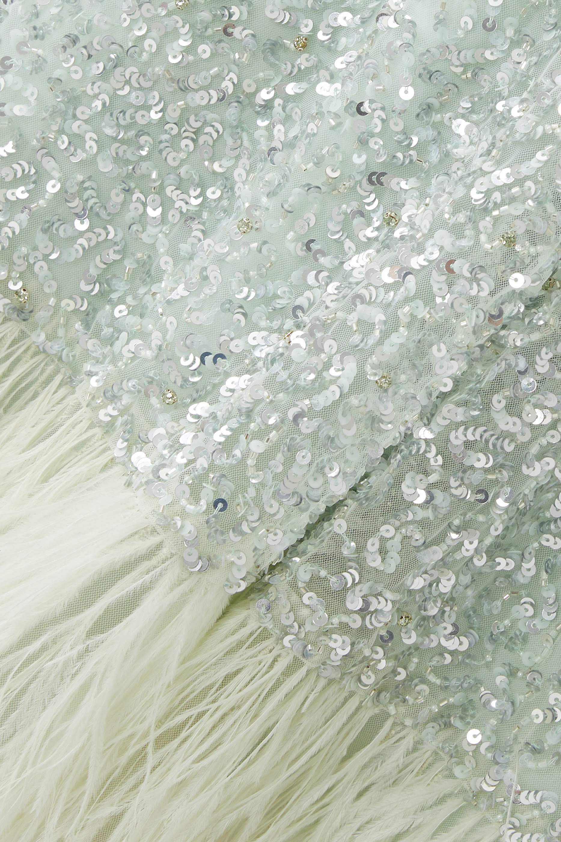 Erna Feather Mini Dress