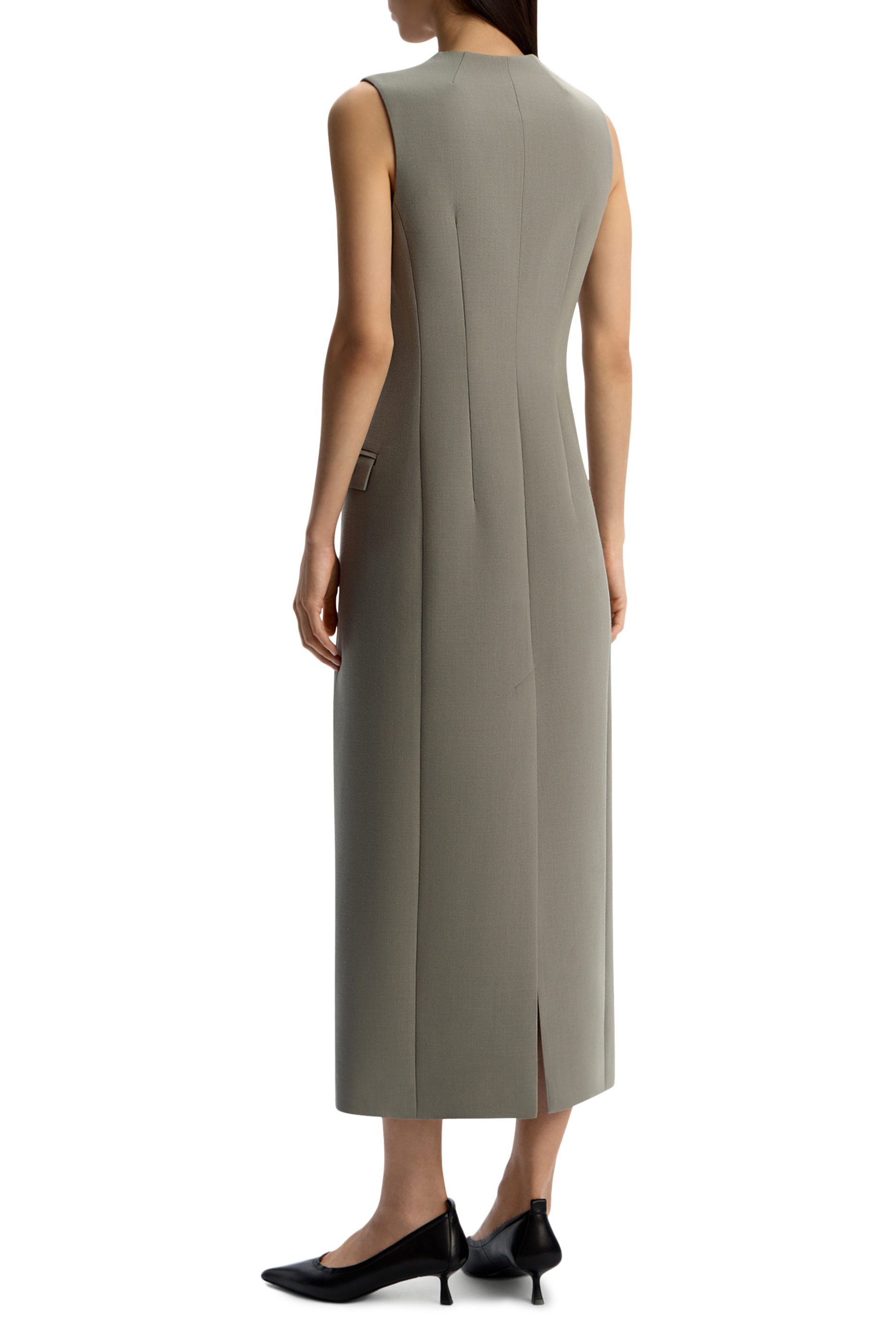 Wool Blend Midi Dress 