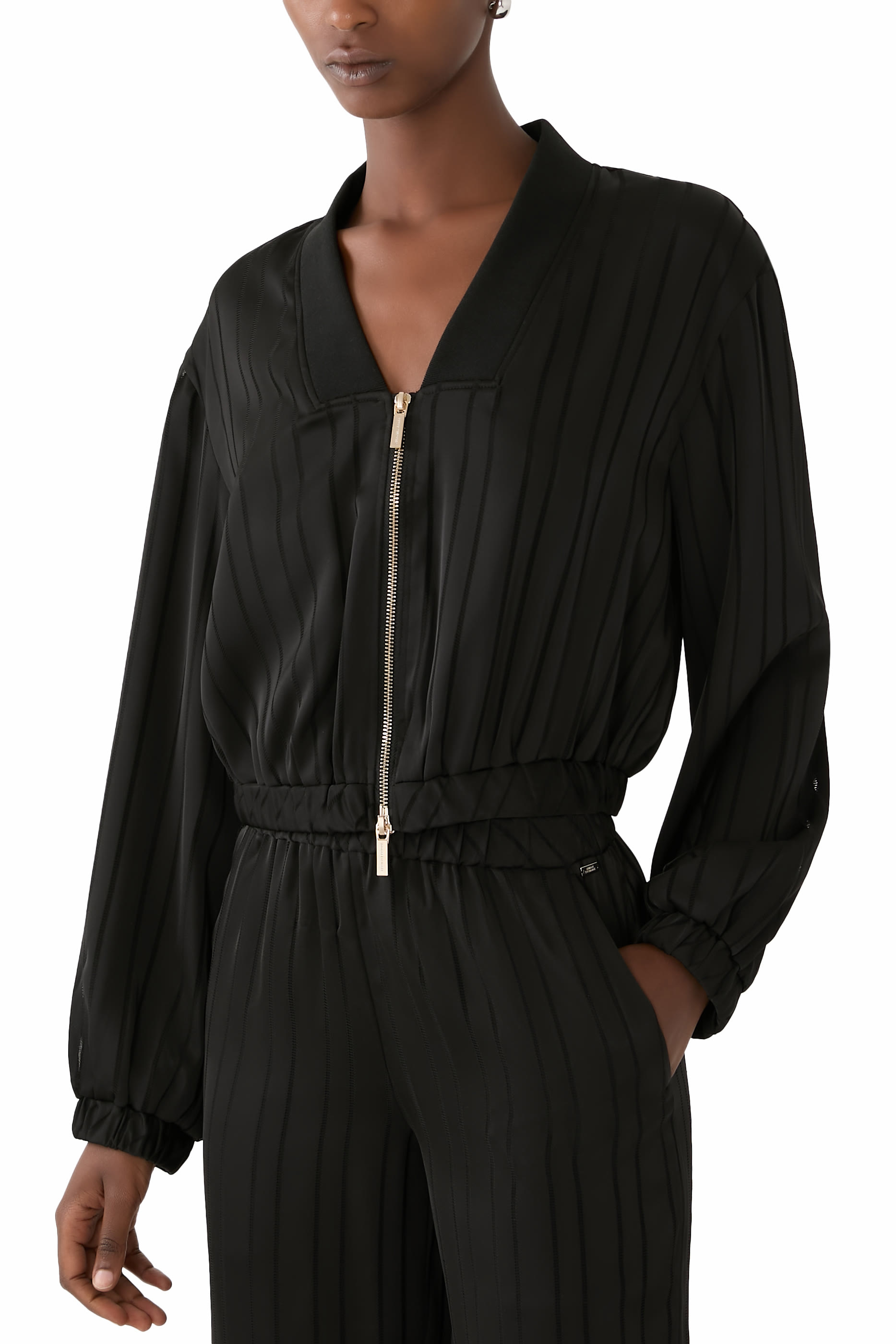 Logo Half Zip Blouson Jacket