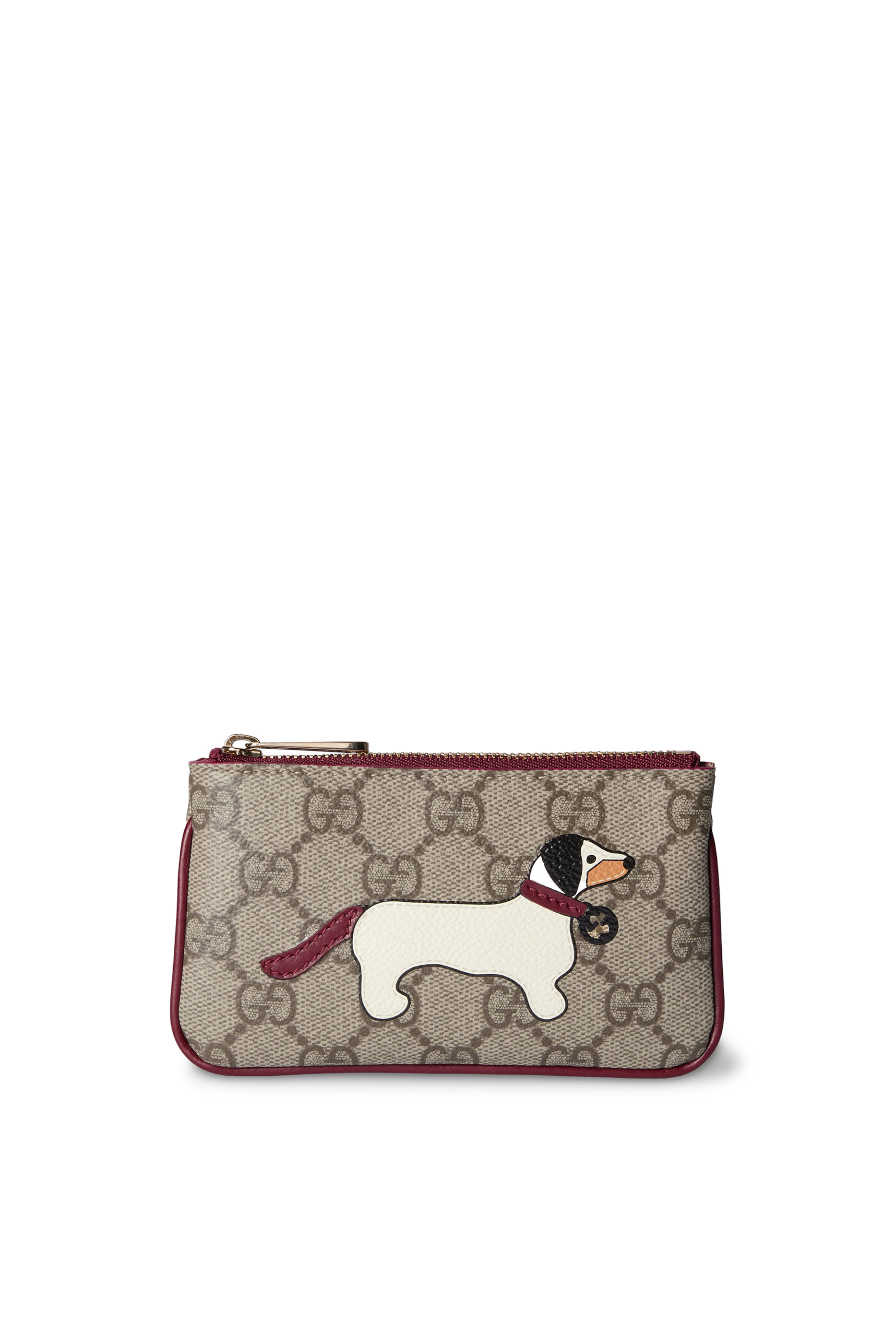 GG Key Case with Dog Detail