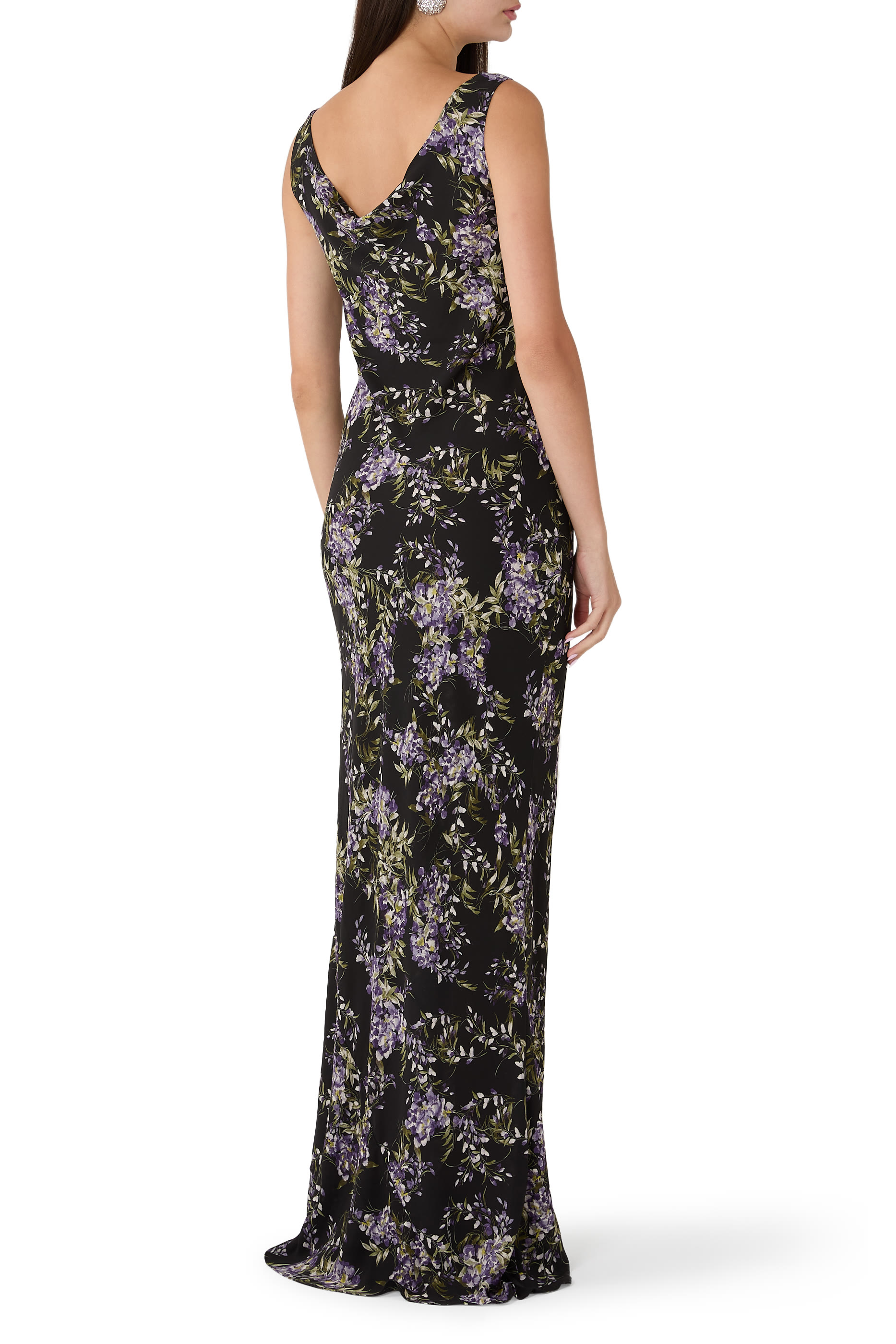 Deep Drape Neck Gown