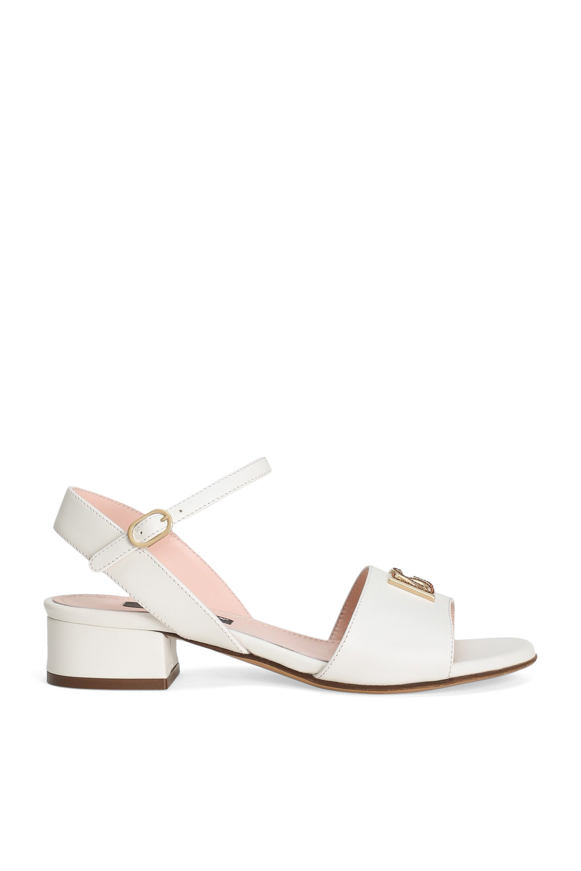 Kids DG Logo Calfskin Sandals 