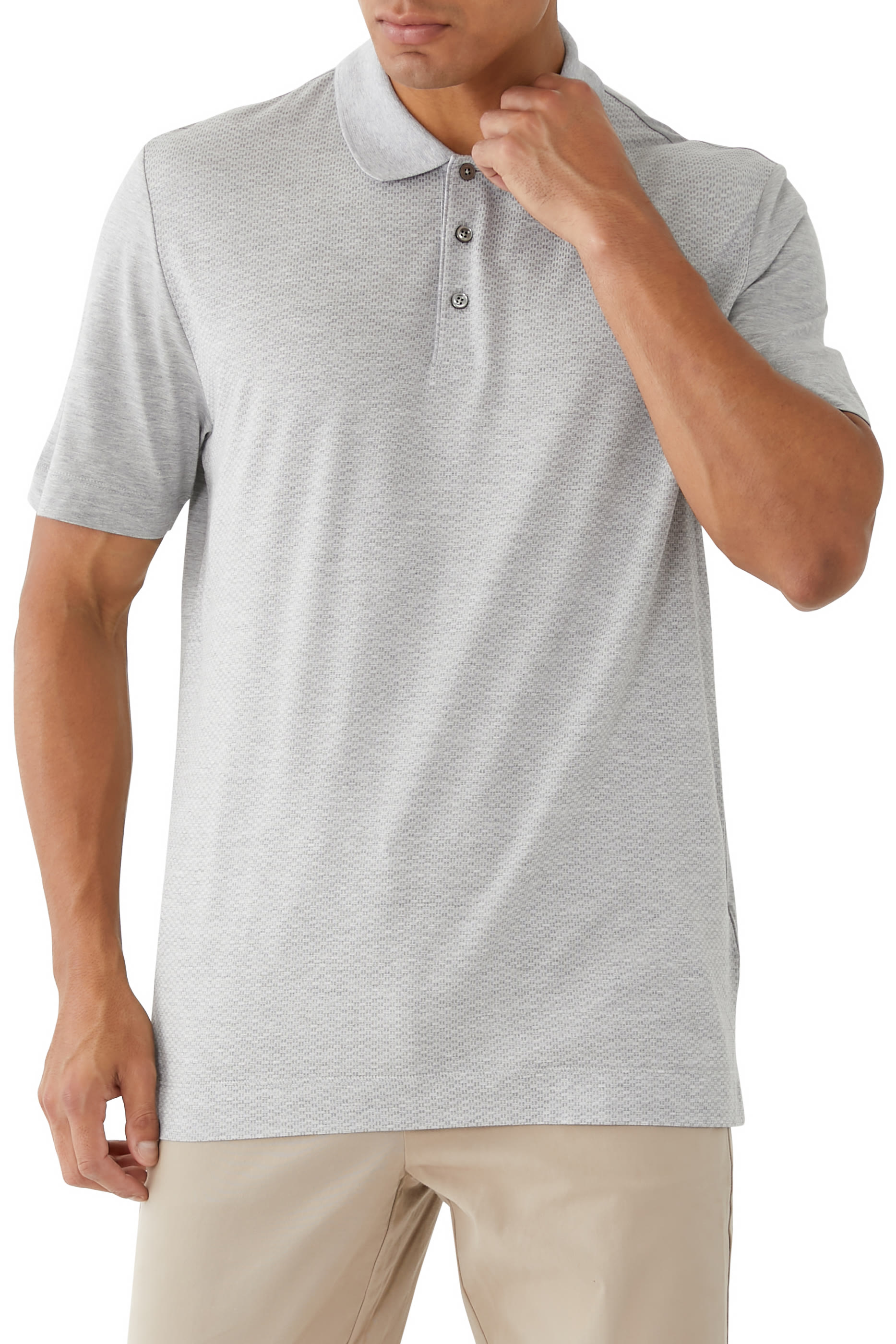 Regular Fit Cotton Blend Polo T-Shirt